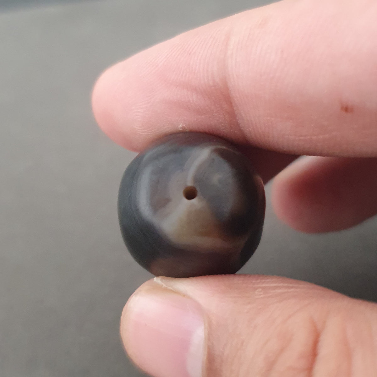 Vintage Natural Eye Suliemani Agate Beads Lot Of 2