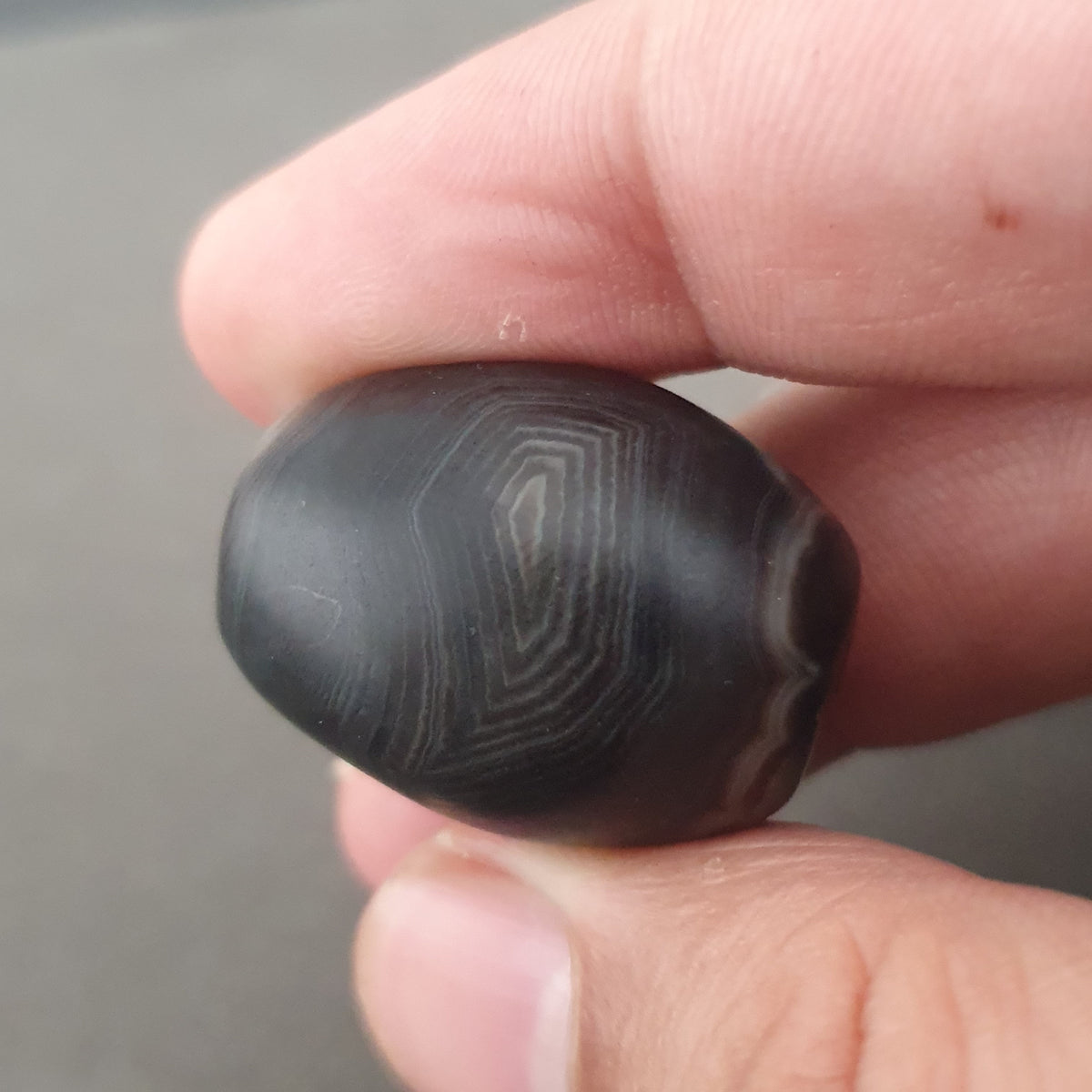 Vintage Natural Eye Suliemani Agate Beads Lot Of 2