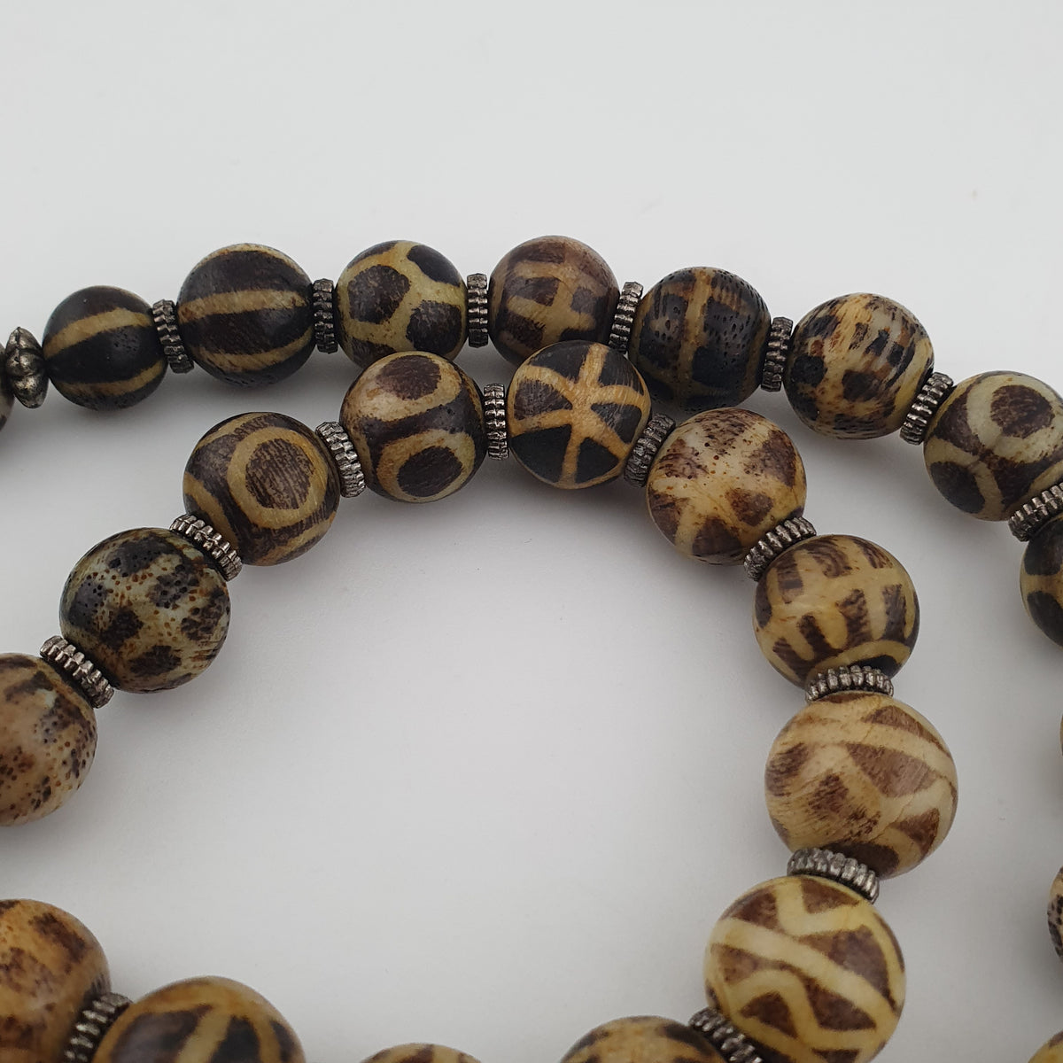 Antique Burmese Pumtek Pyu Beads & Carnelian Agate Big Bead Pendant Necklace