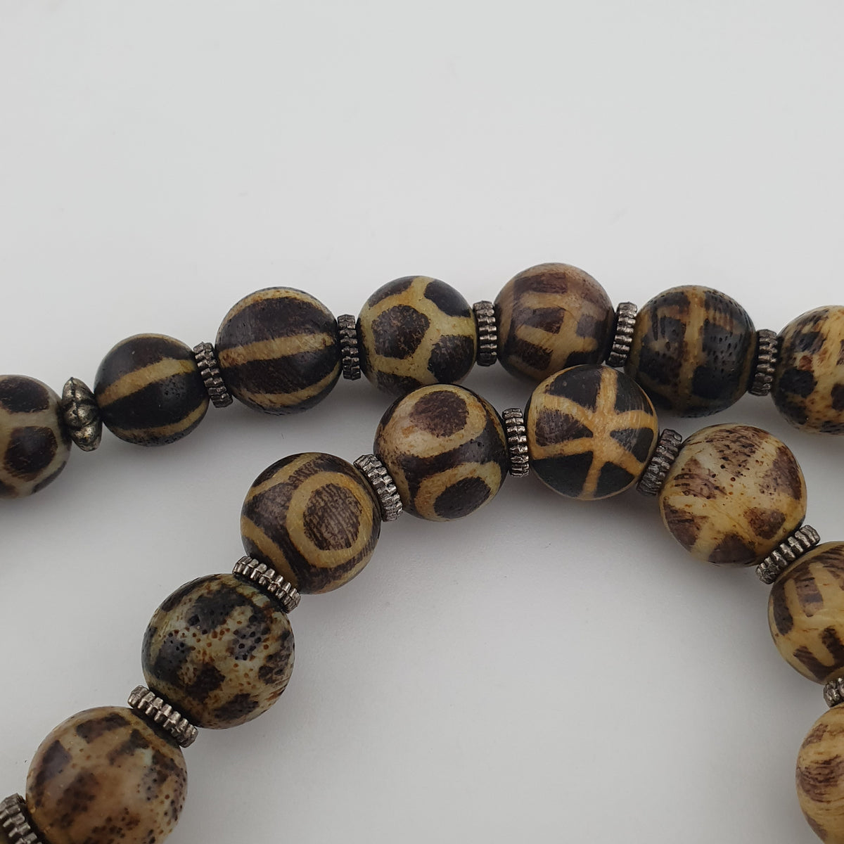Antique Burmese Pumtek Pyu Beads & Carnelian Agate Big Bead Pendant Necklace