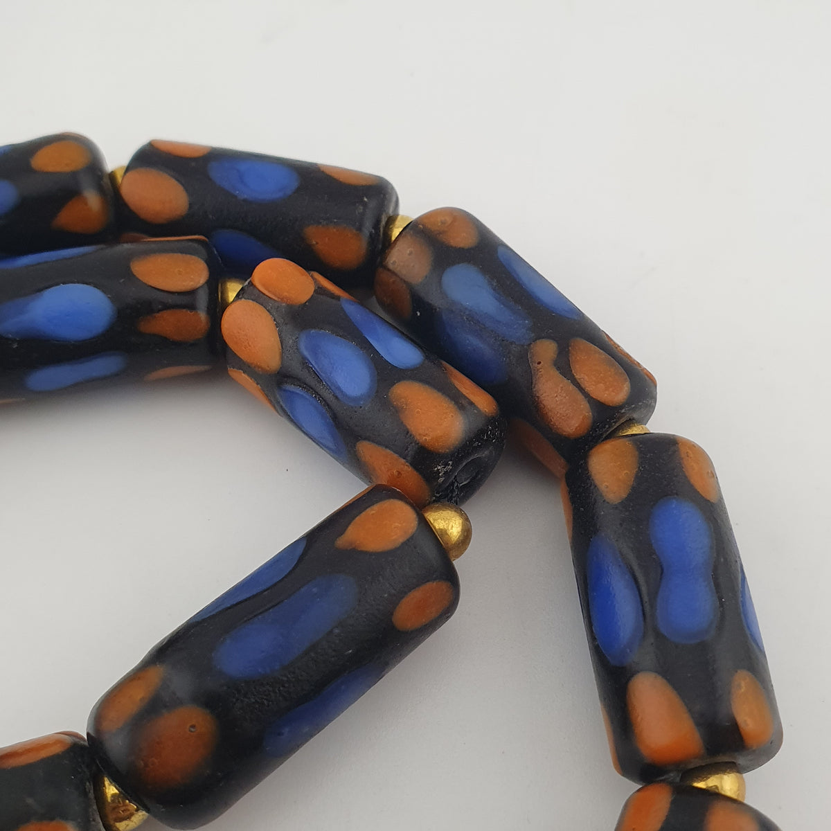 Antique Venetian Style Gabri Style Eyes Glass Beads Necklace