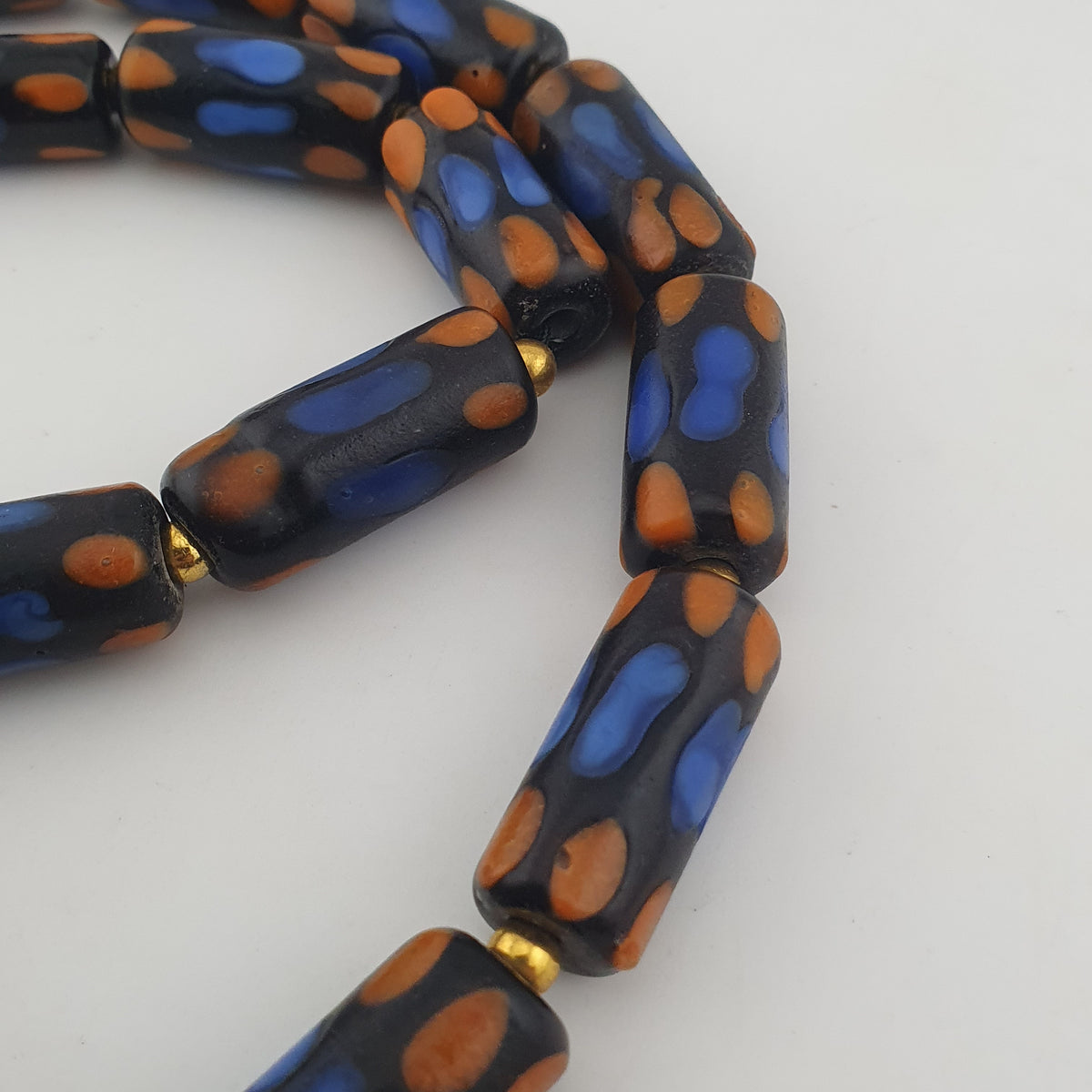 Antique Venetian Style Gabri Style Eyes Glass Beads Necklace
