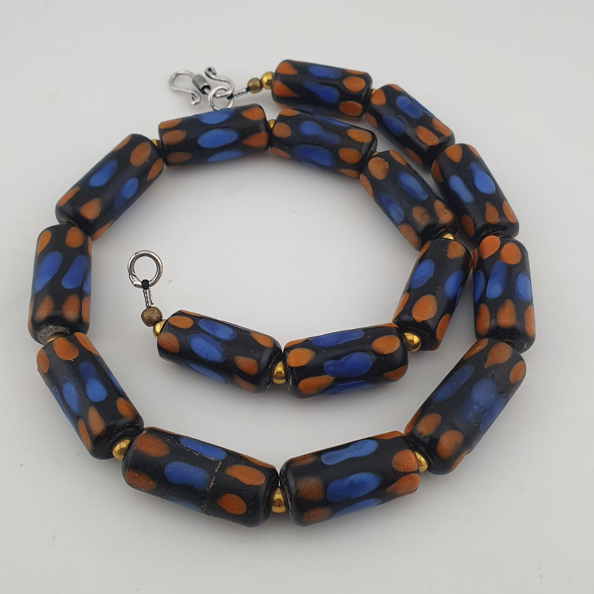 Antique Venetian Style Gabri Style Eyes Glass Beads Necklace
