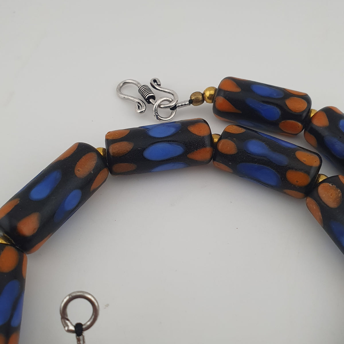 Antique Venetian Style Gabri Style Eyes Glass Beads Necklace