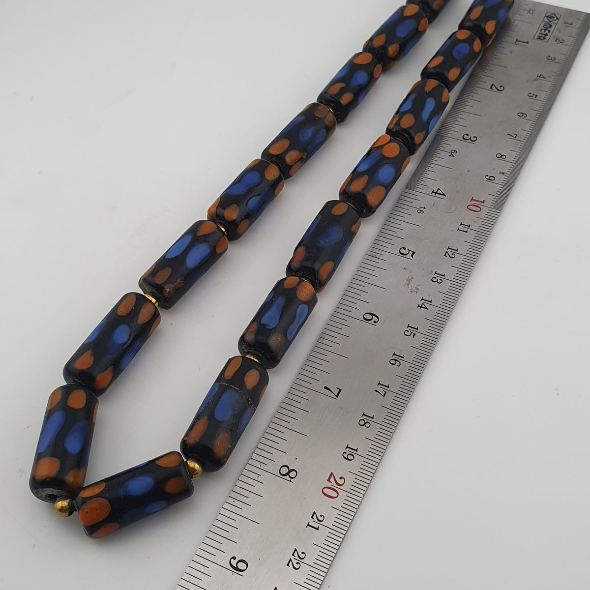 Antique Venetian Style Gabri Style Eyes Glass Beads Necklace