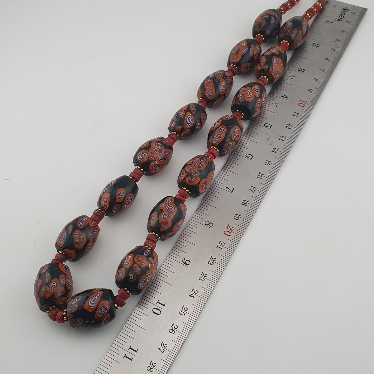 Vintage Venetian Style Gabri Eyes Glass Big Beads Necklace