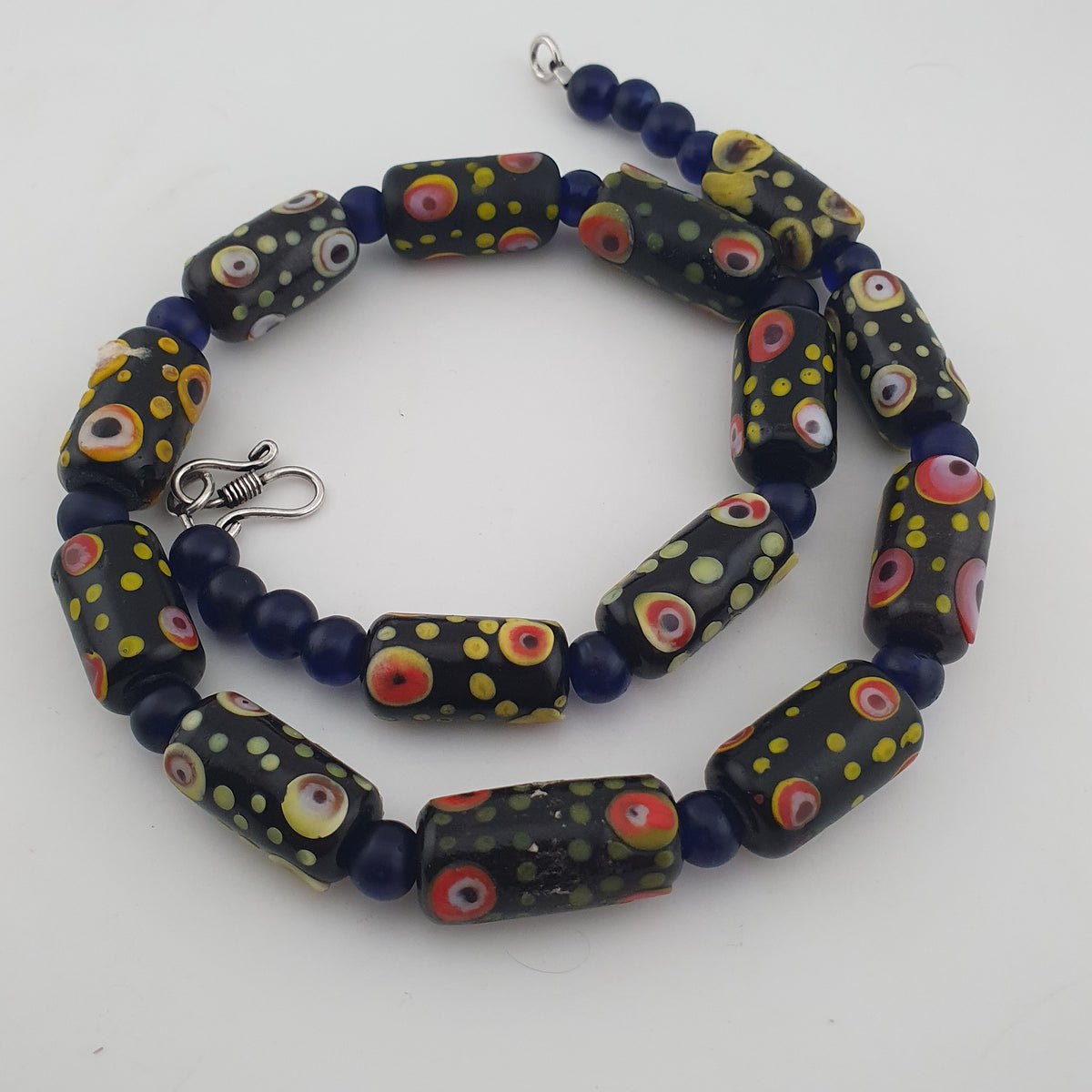 Vintage Venetian Style Eyes Glass Beads Necklace