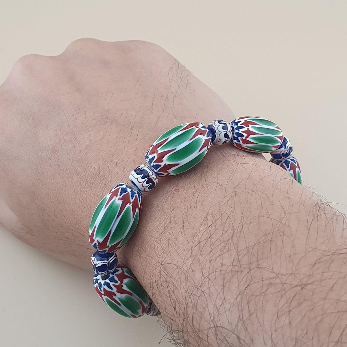 Armband mit Chevron-Perlen im venezianischen Vintage-Stil