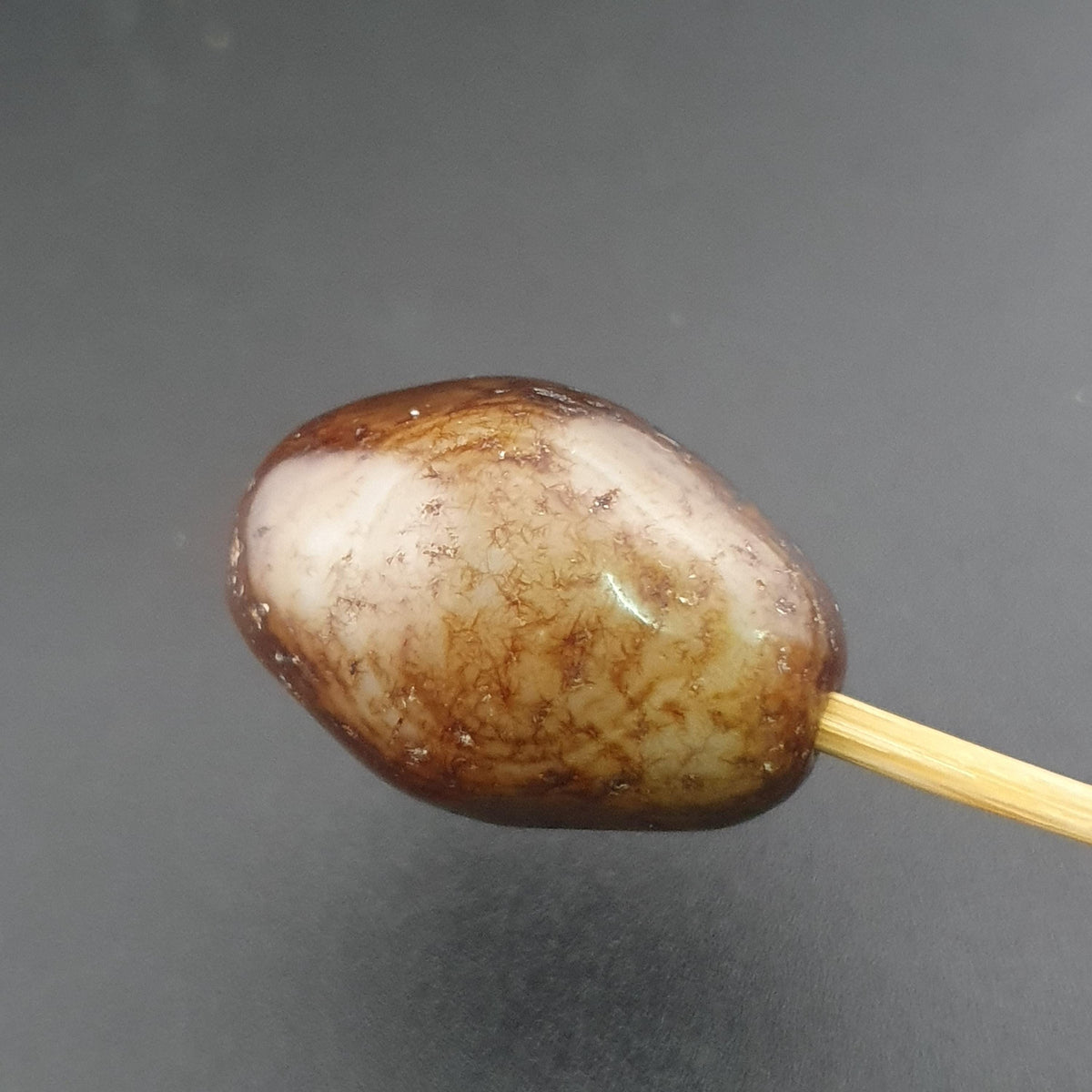 Vintage Natural Eyes Suliemani Agate Bead 27.3mm x 19.3mm