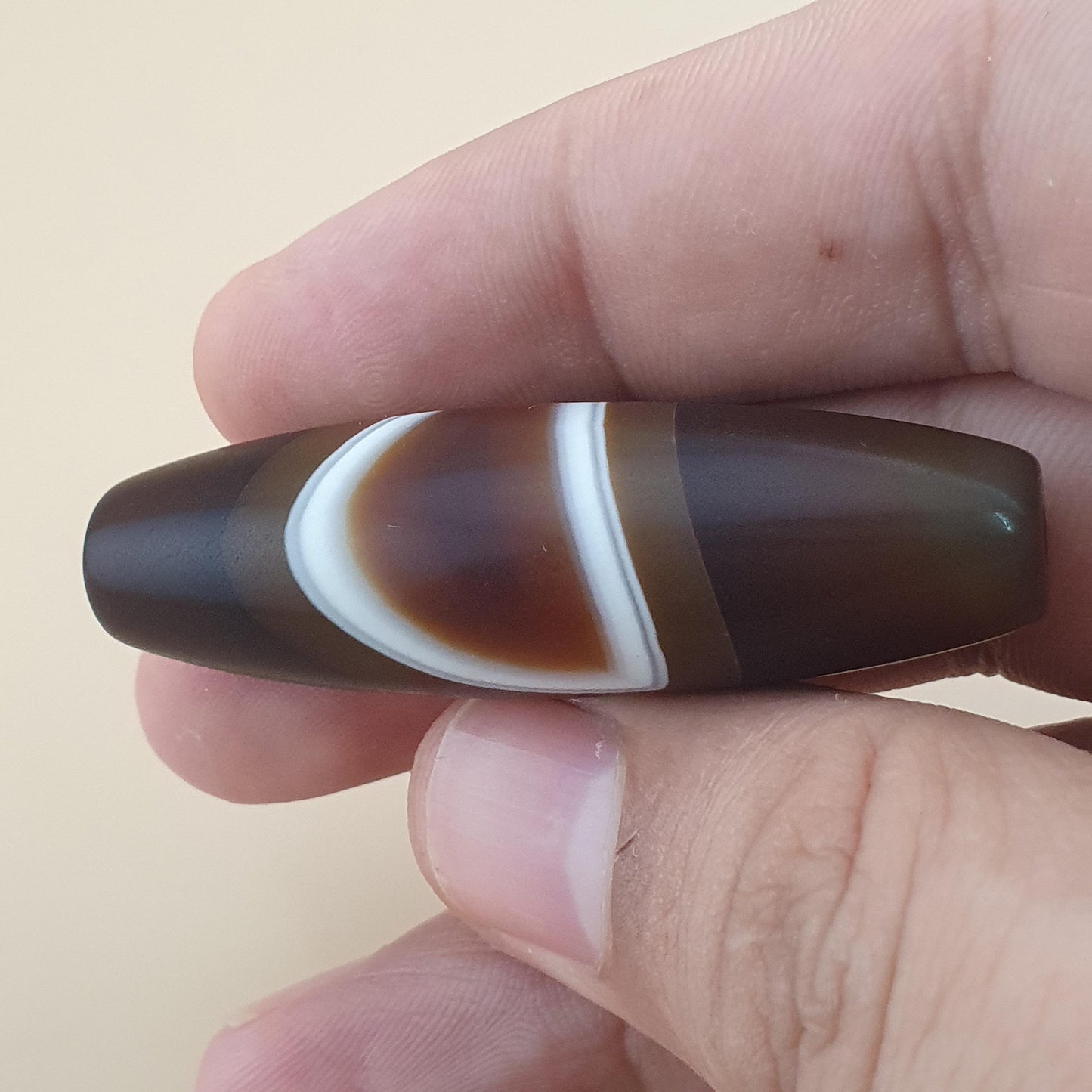 Vintage Natural Yemeni Suliemani Agate Bead Amulet