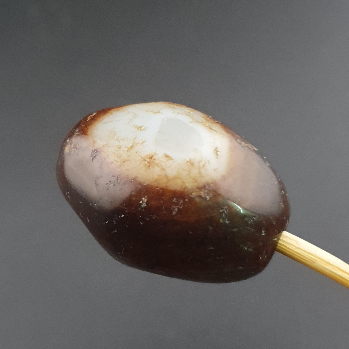 Vintage Natural Eyes Suliemani Agate Bead 27.3mm x 19.3mm