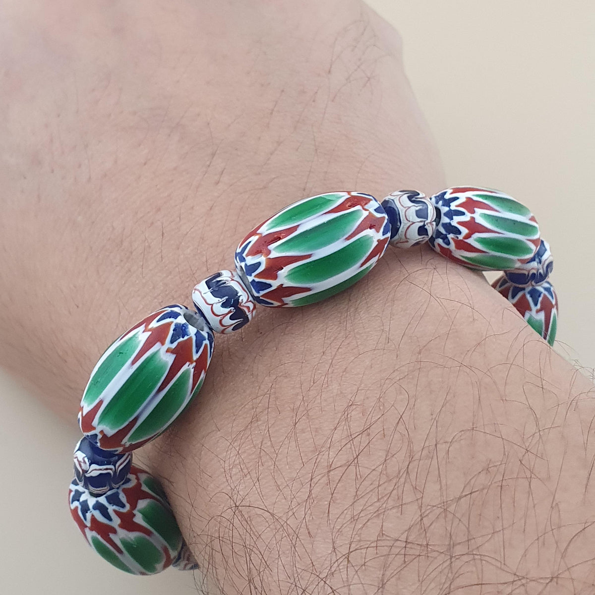 Armband mit Chevron-Perlen im venezianischen Vintage-Stil