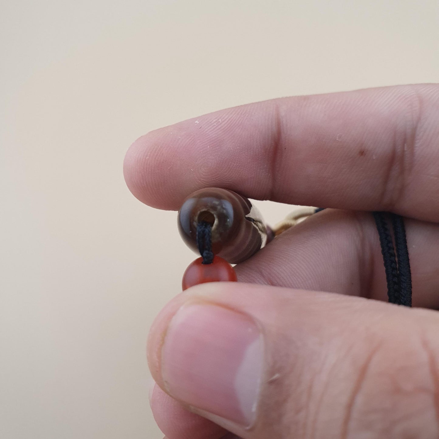 Vintage 5 Eyes Himalayan Tibetan Agate Dzi Bead Amulet