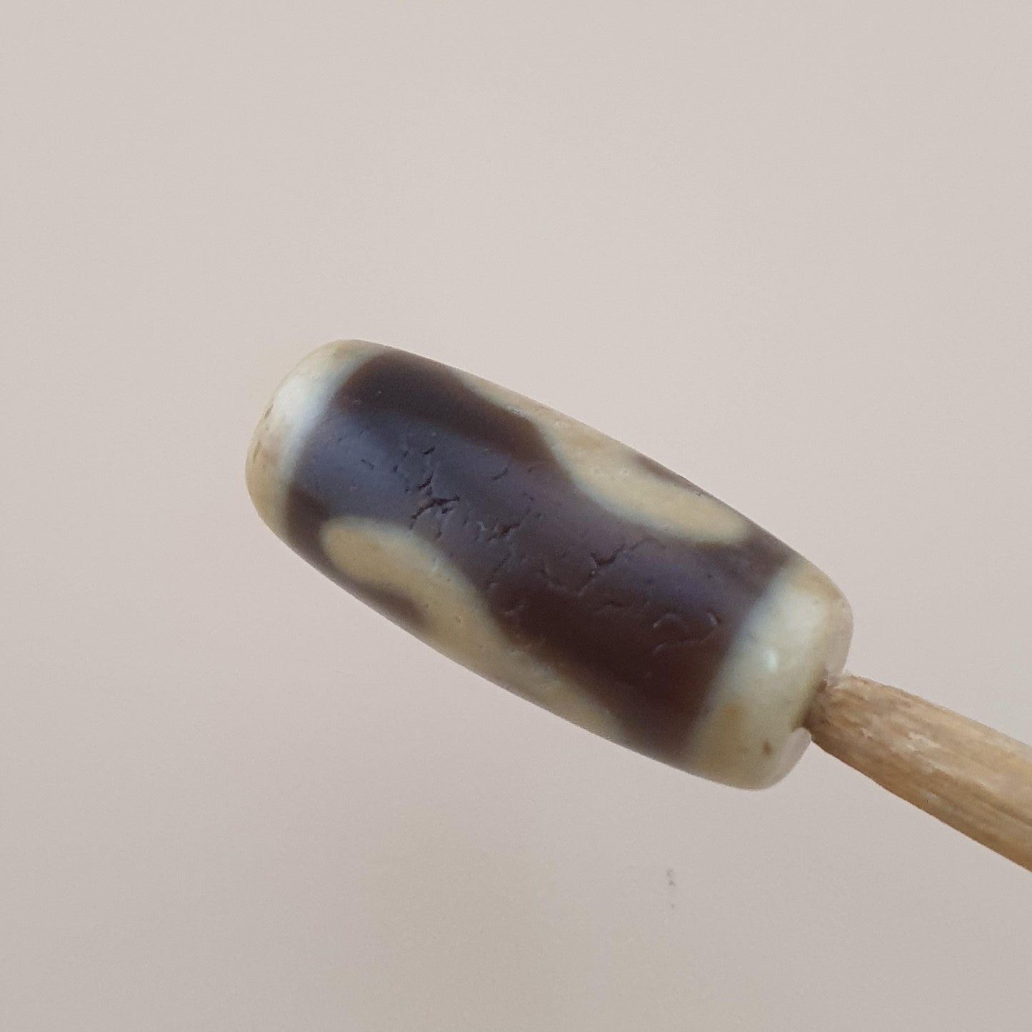 Vintage Unique Pattern Himalayan Tibetan Agate Dzi Bead Amulet