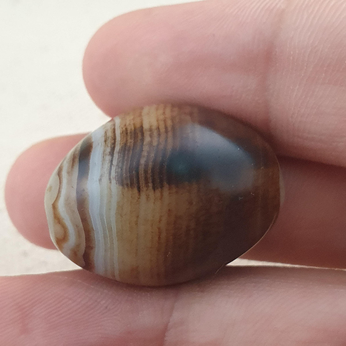 Natural Eyes Pattern Suliemani Agate Bead Amulet