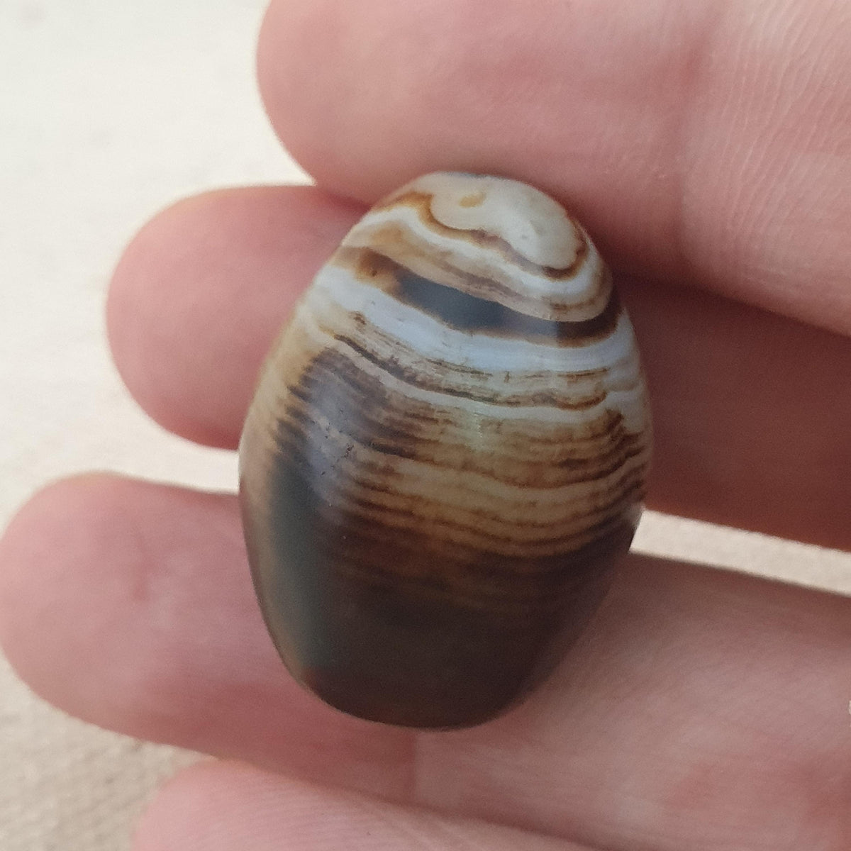 Natural Eyes Pattern Suliemani Agate Bead Amulet