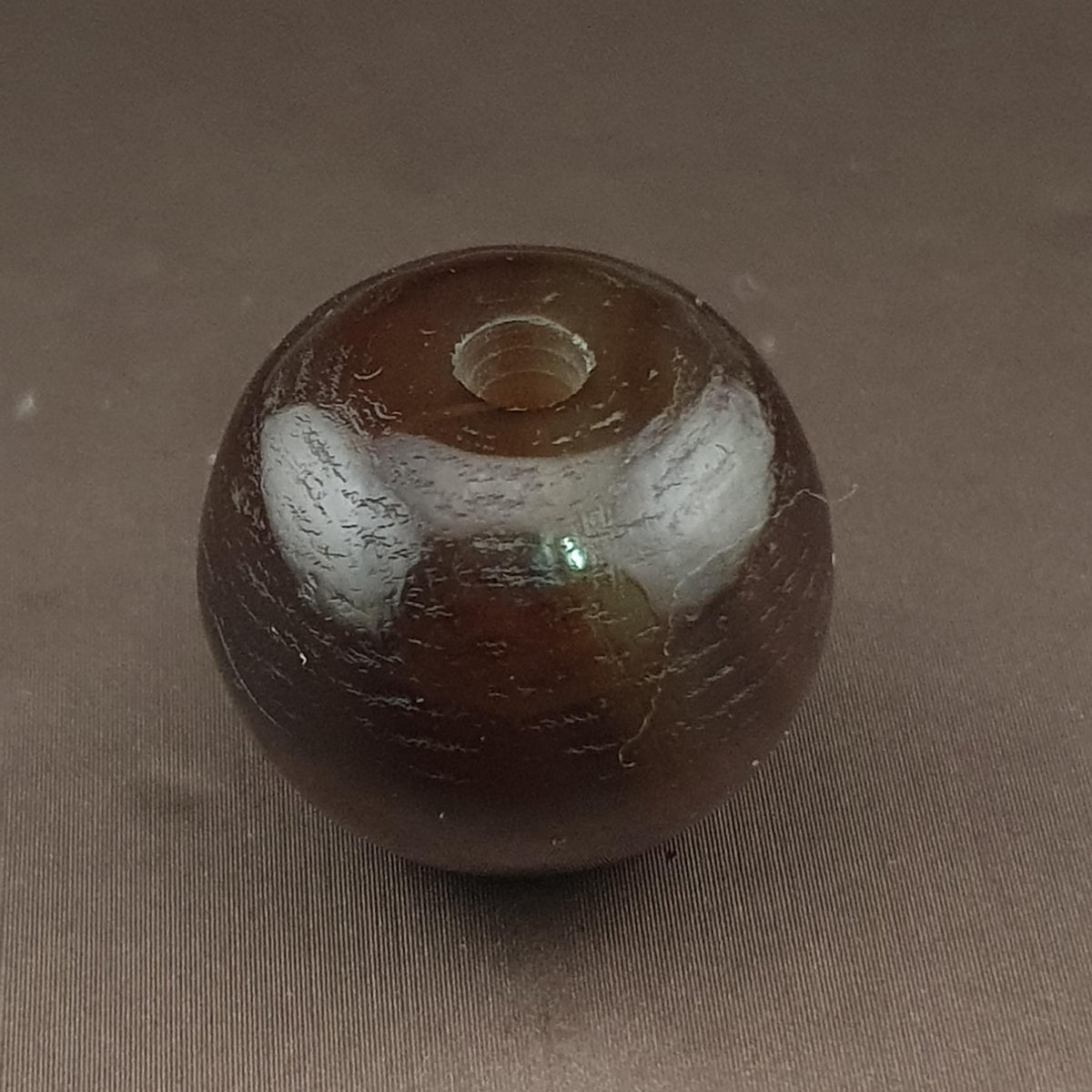 Perle d'agate naturelle vintage en forme de pneu Suliemani