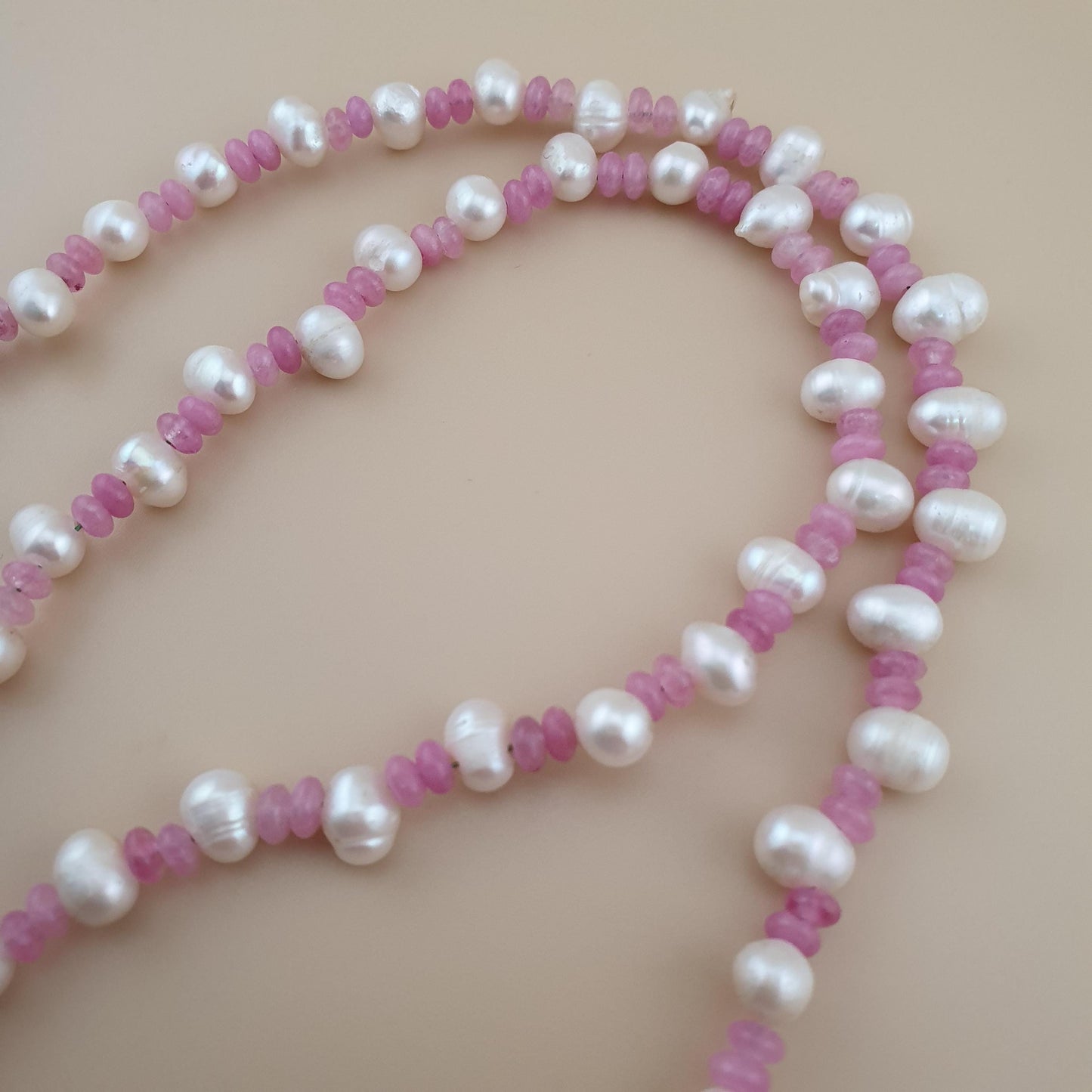 Delicate Pearl & Rose Quartz Necklace