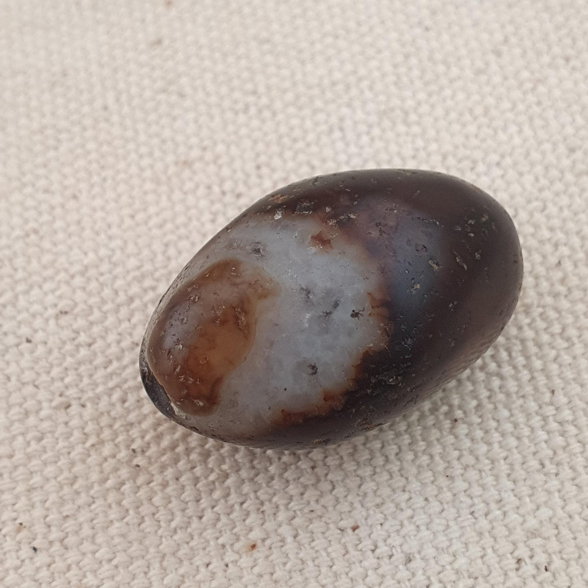 Amulette en perles d'agate Suliemani à yeux cristallisés de style antique vintage