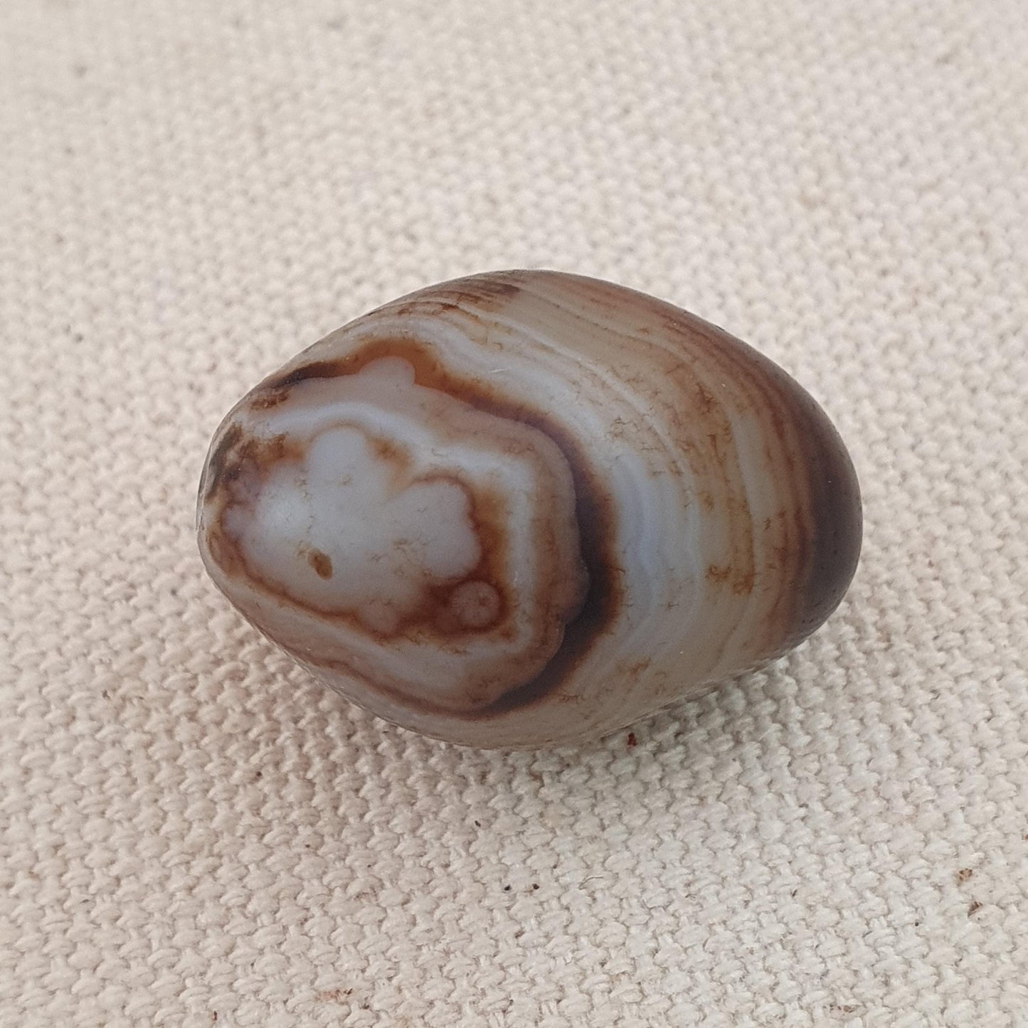 Vintage Suliemani Achat Perle: Natürlicher Augen-Amulettstein