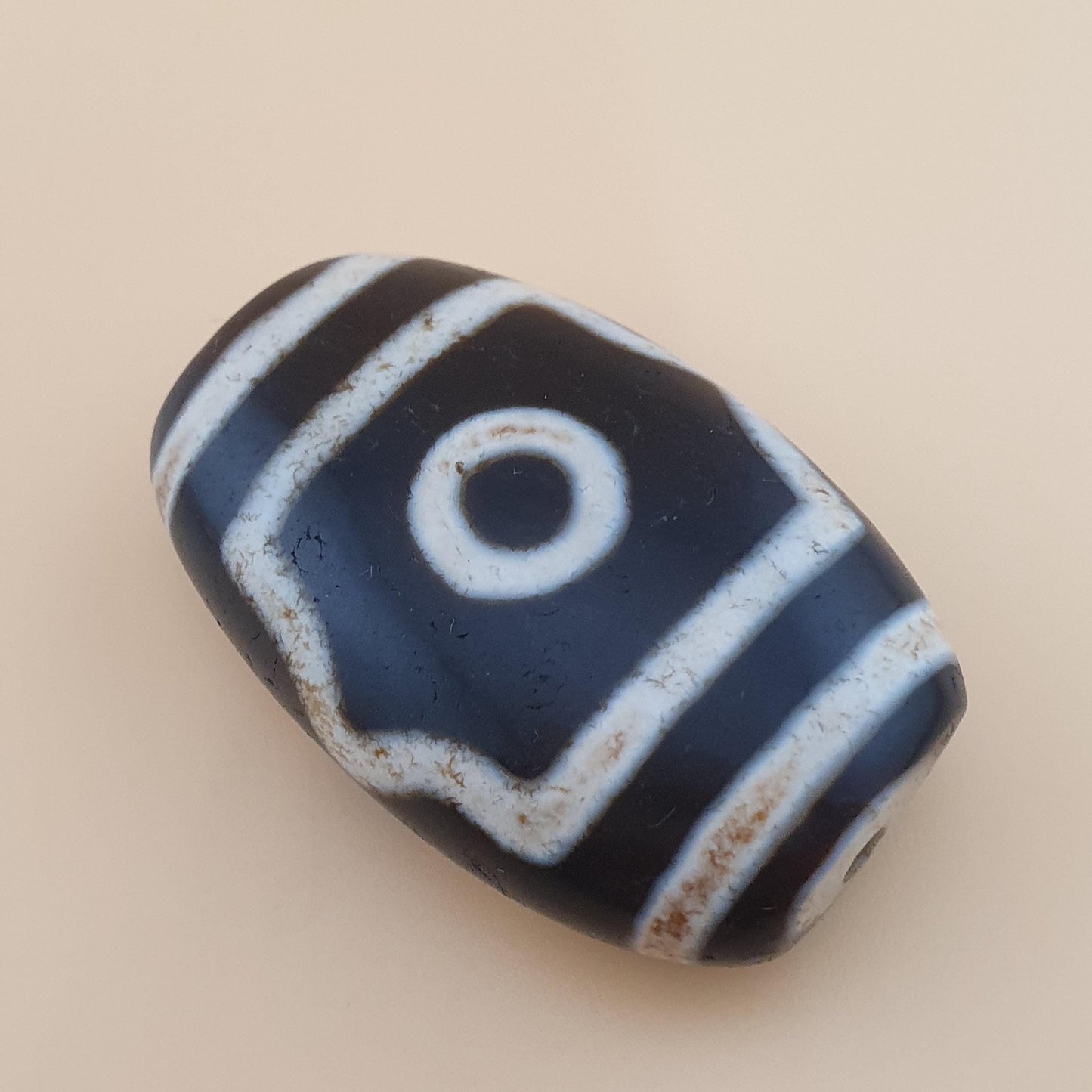 Vintage 3 Augen Himalaya Tibet Achate Dzi Perlen Amulett