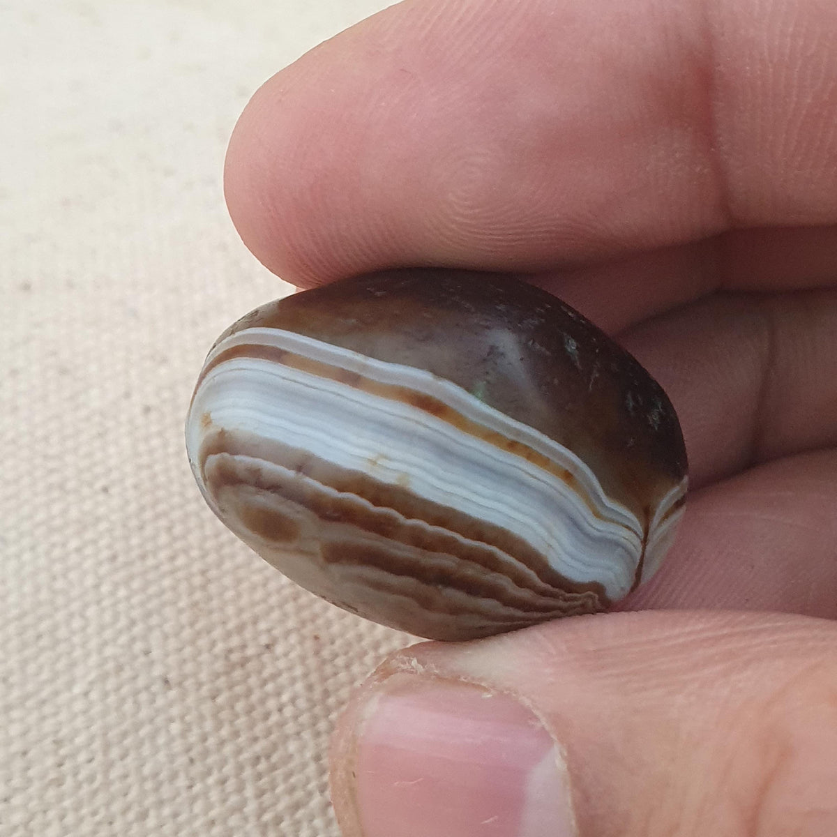 Natur Suliemani Augen Achate Perle Amulett Vintage
