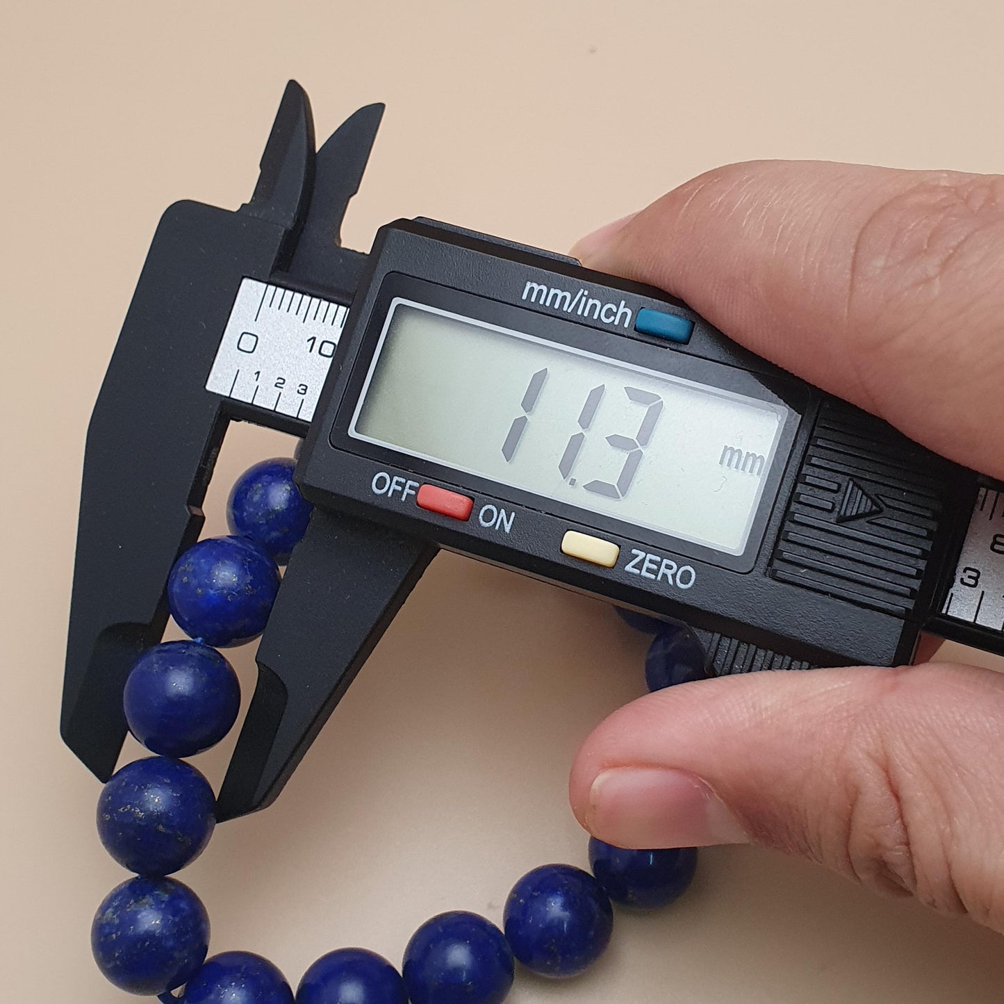 Lapislazuli Armband poliert 11mm Edelsteinperlen