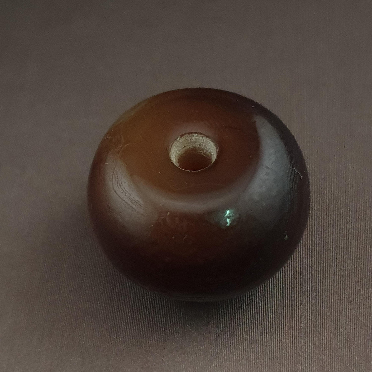 Amulette en Agate Sulemani de Forme Pneu à Motif Naturel Vintage