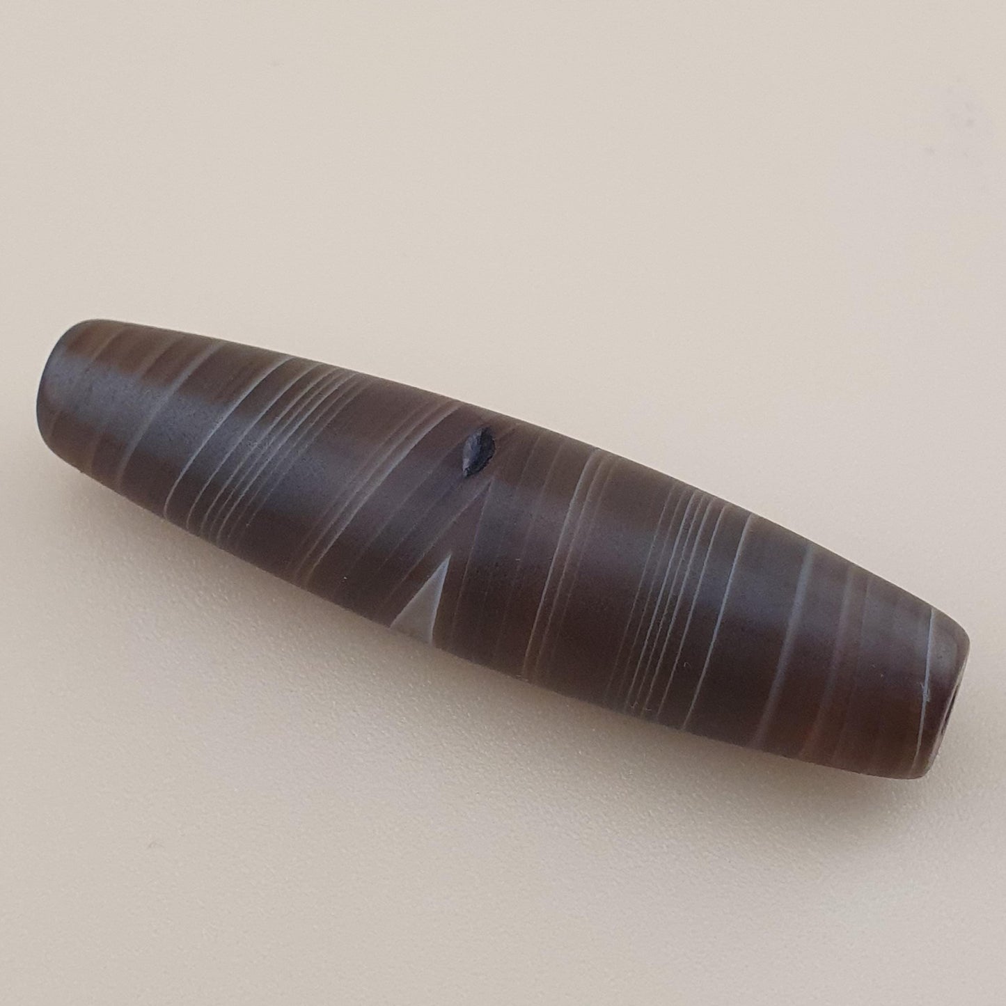 Vintage Middle Eastern Natural Eye Yemeni Suliemani Agate Bead Amulet Pendant