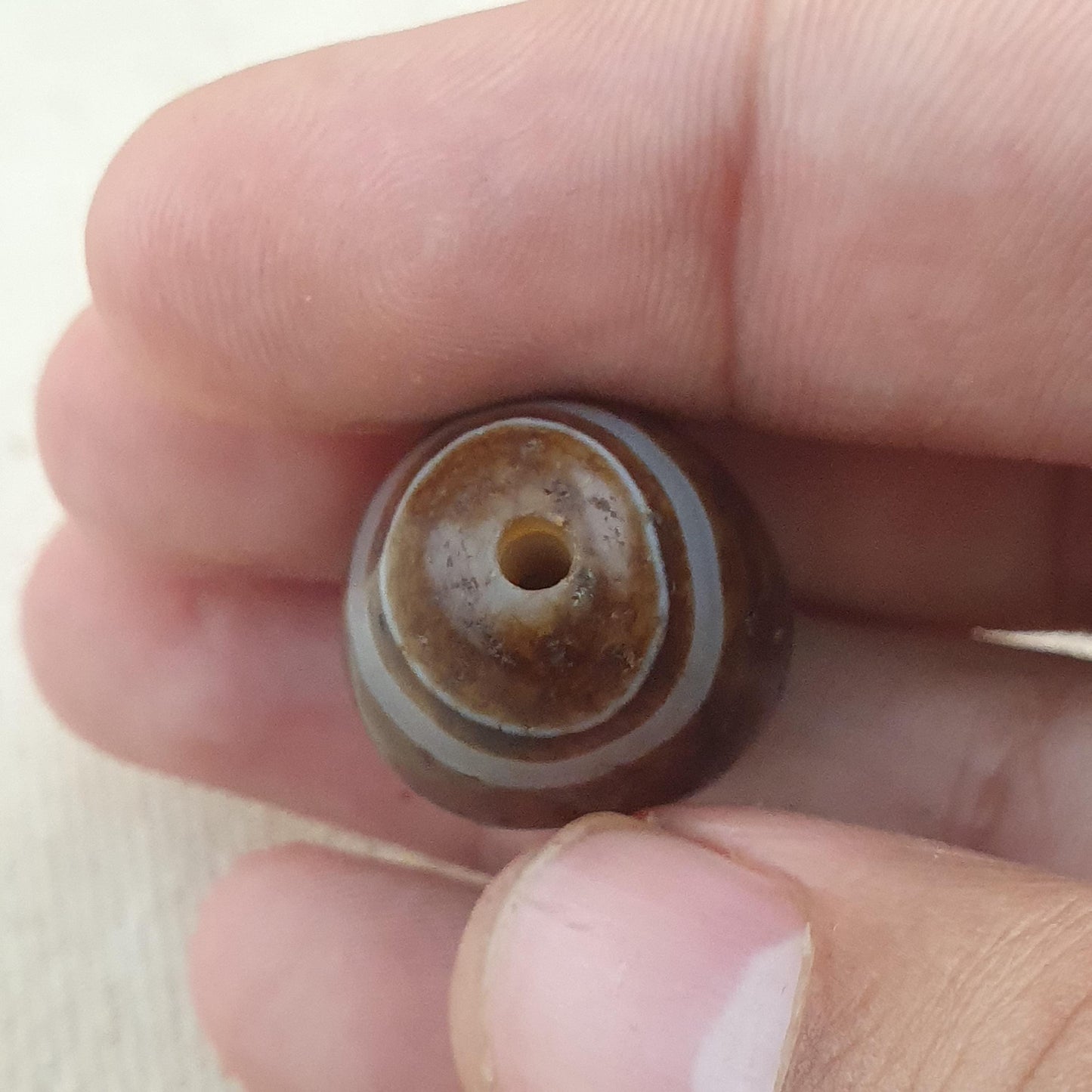 Vintage Suliemani Achat Anhänger: Augenstein Amulett Perle