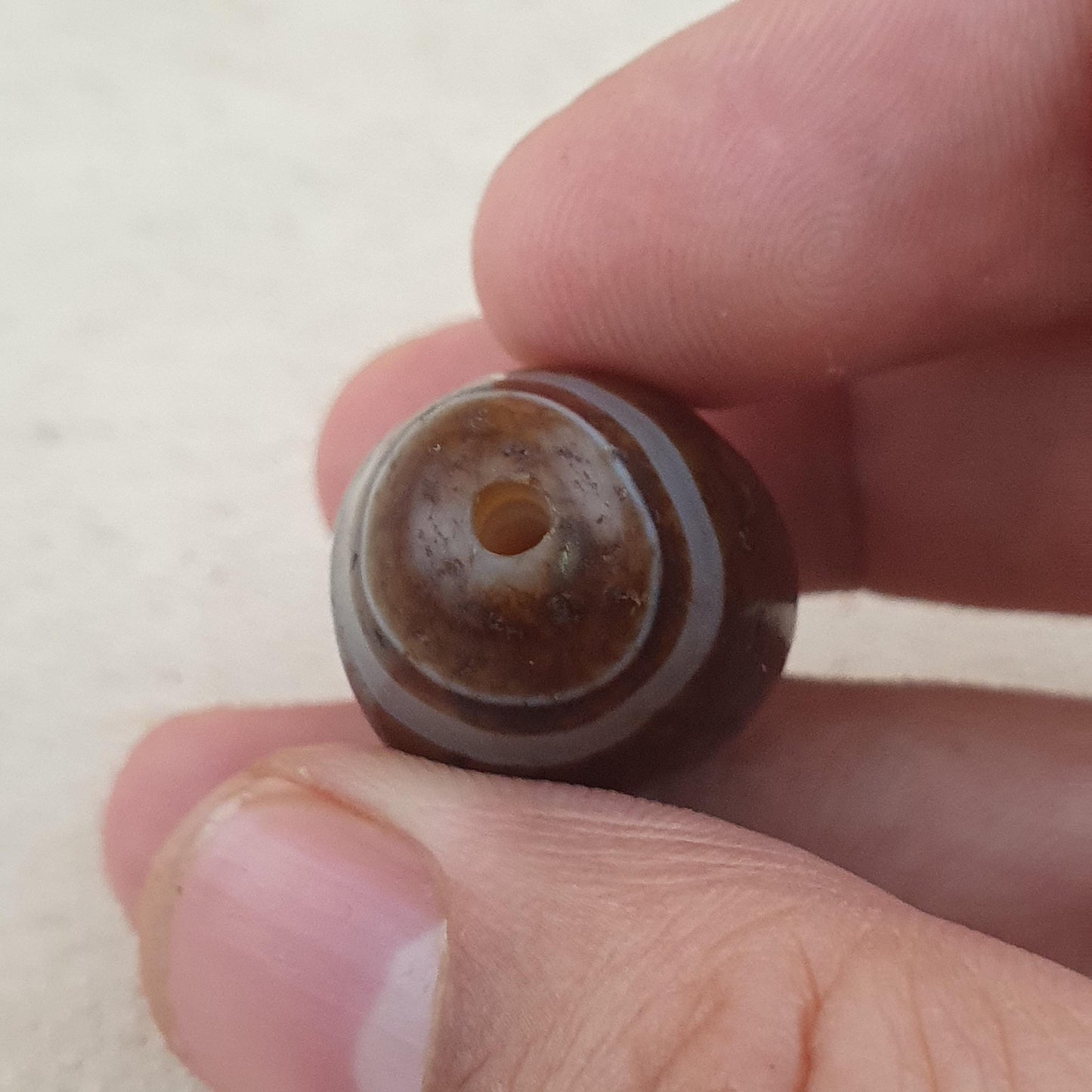 Vintage Suliemani Achat Anhänger: Augenstein Amulett Perle