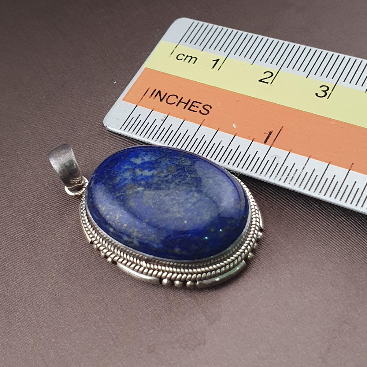 Pendentif vintage en argent sterling 925 avec lapis-lazuli