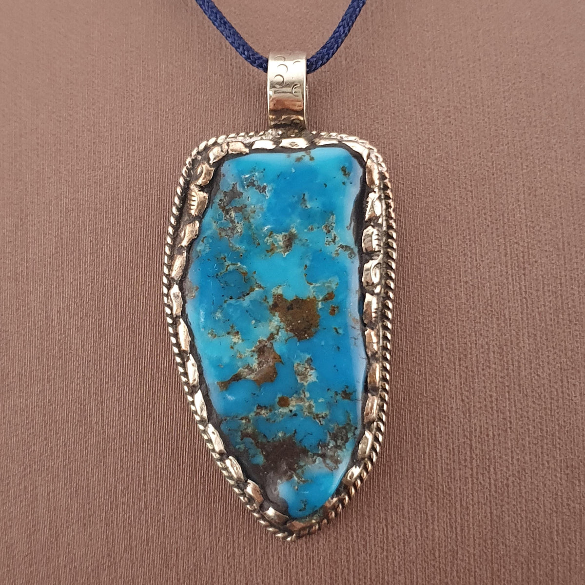 Vintage Turqouise & Brass Beatiful Desgin Pendant