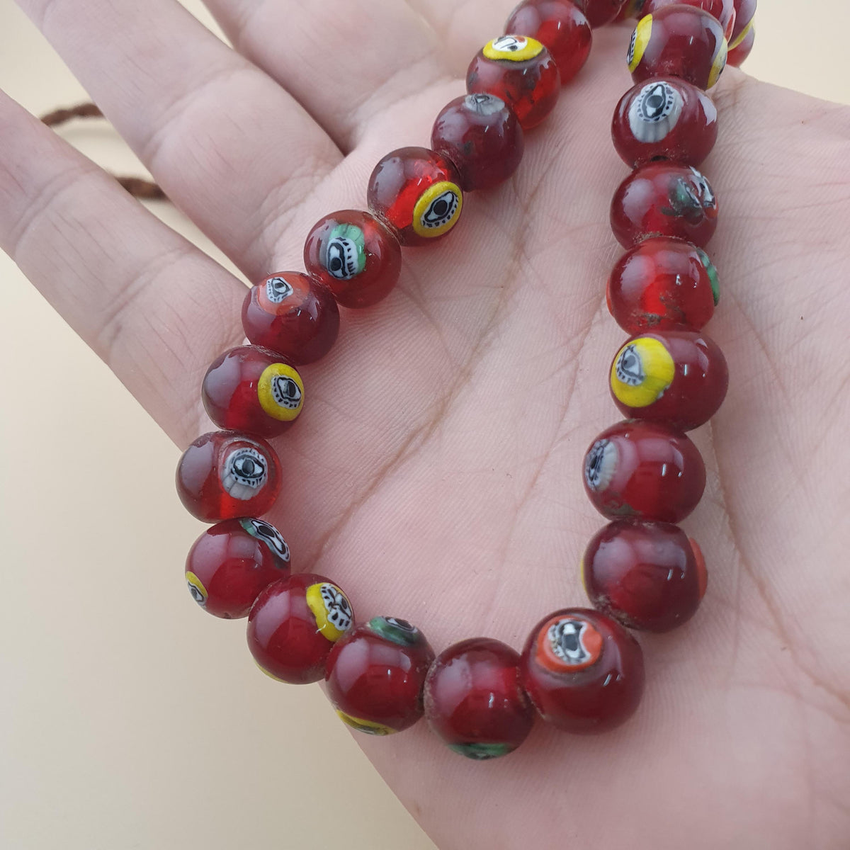 Fil de perles africaines anciennes : Fabrication de bijoux bohèmes (22 pouces)
