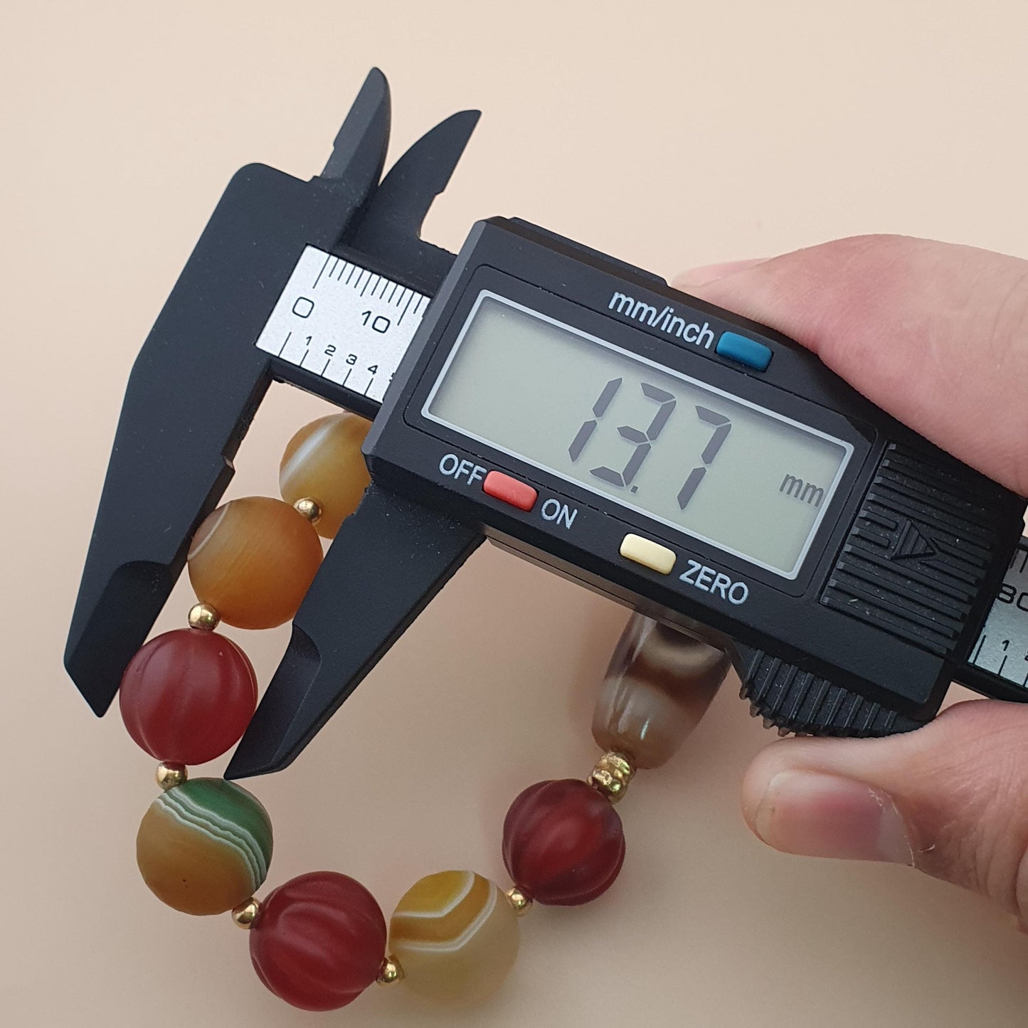 Vintage Carnelian and Suliemani & 1 Eyes Dzi Bead Amulet