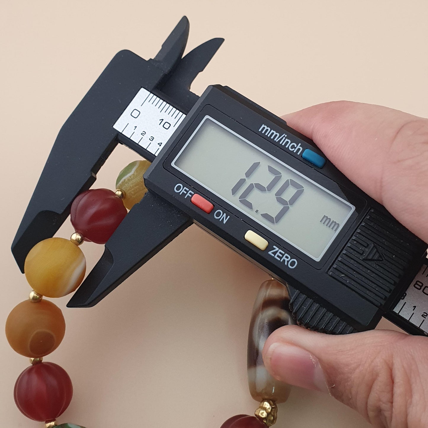 Vintage Carnelian and Suliemani & 1 Eyes Dzi Bead Amulet