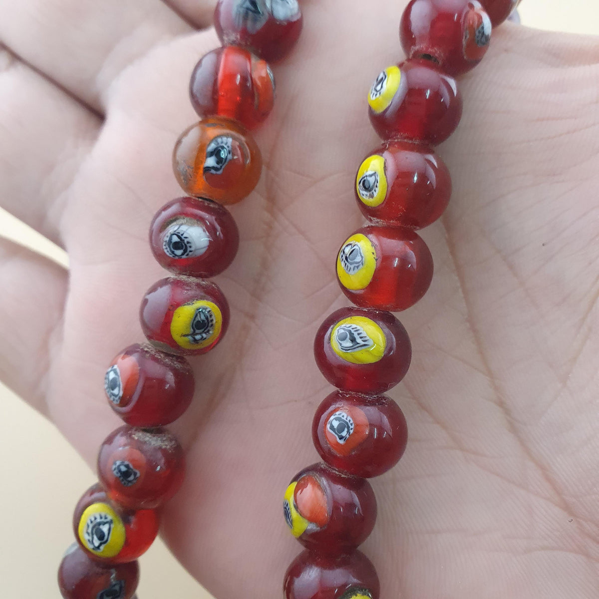 Fil de perles africaines anciennes : Fabrication de bijoux bohèmes (22 pouces)