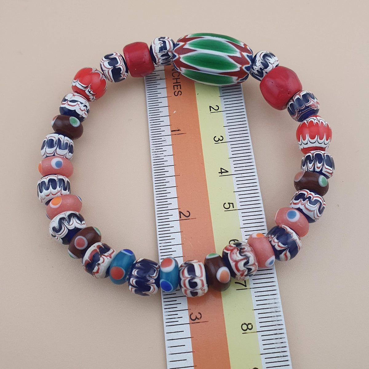 Armband im venezianischen Vintage-Stil mit Glasperlenmix