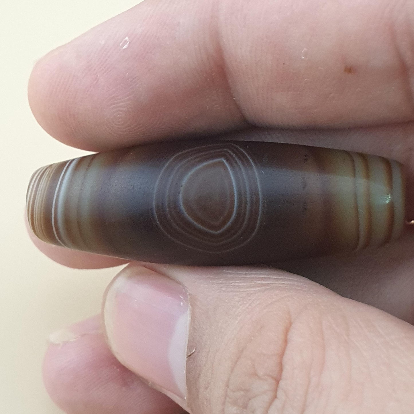 Vintage Natural Suliemani Yemeni Eye Agate Bead Amulet