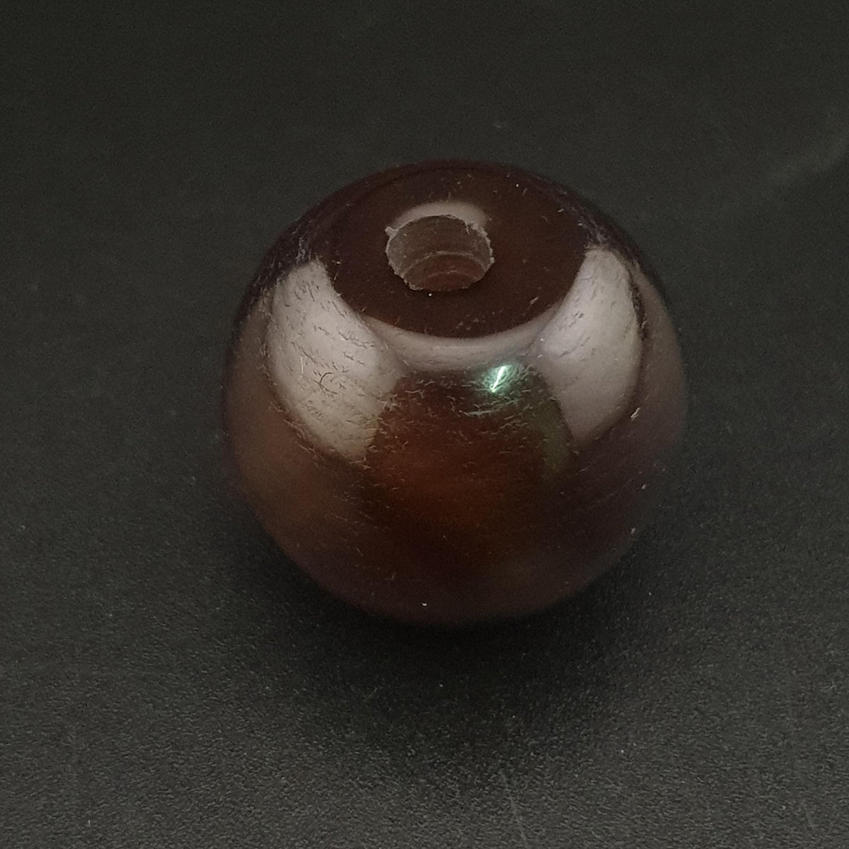 Perle d'agate naturelle vintage en forme de pneu Suliemani