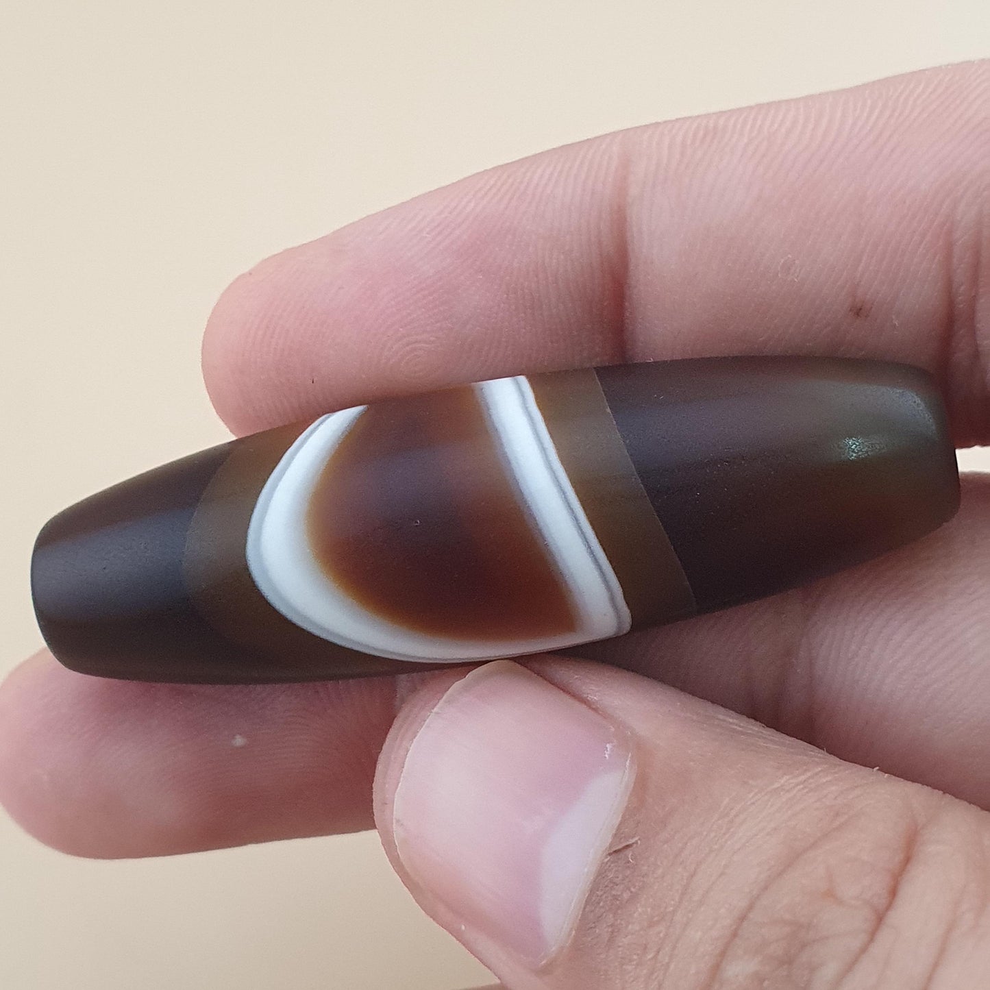 Vintage Natural Yemeni Suliemani Agate Bead Amulet