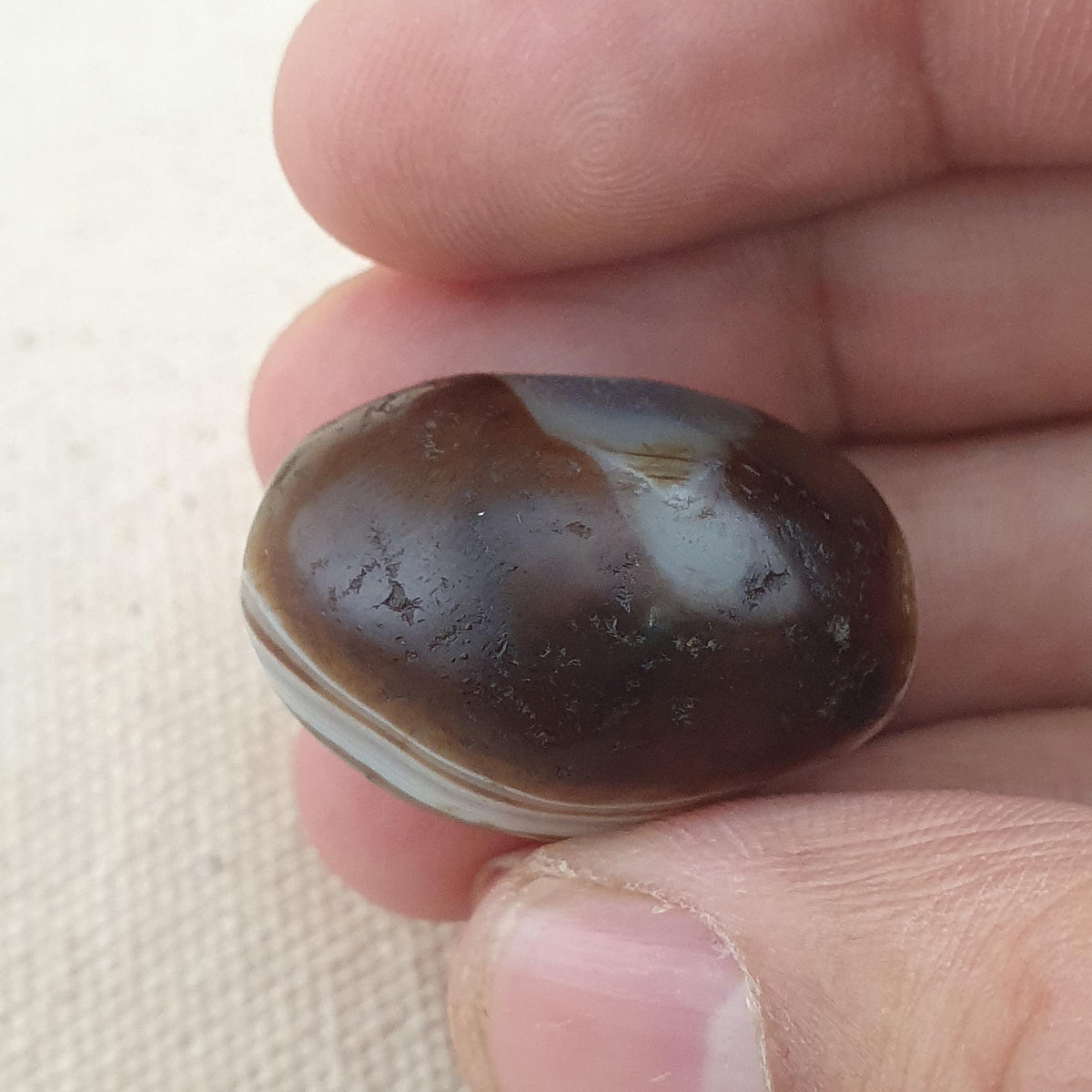 Natur Suliemani Augen Achate Perle Amulett Vintage