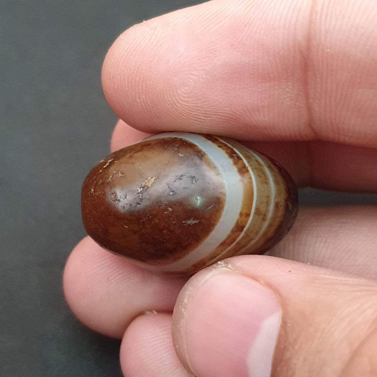 Perles d'agate œil de Souleimani vintage rares naturelles, amulette