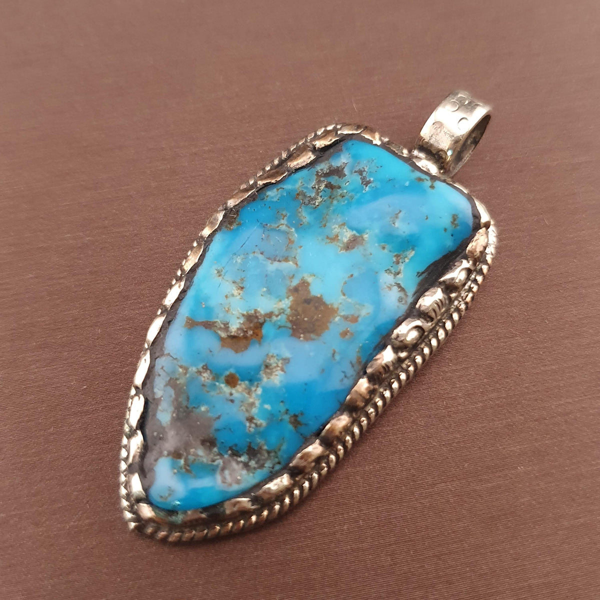 Vintage Turqouise & Brass Beatiful Desgin Pendant