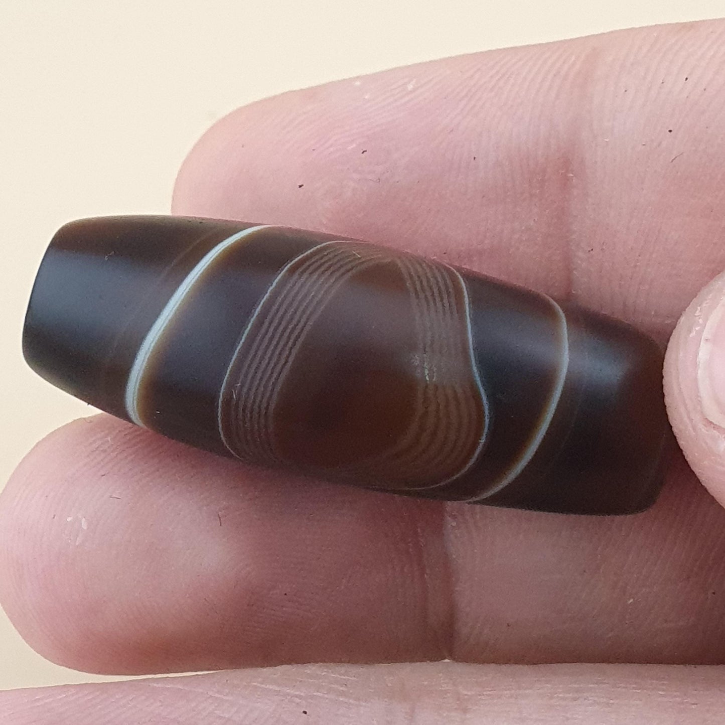 Vintage Suliemani Yemeni Natural Eye Agate Bead Amulet