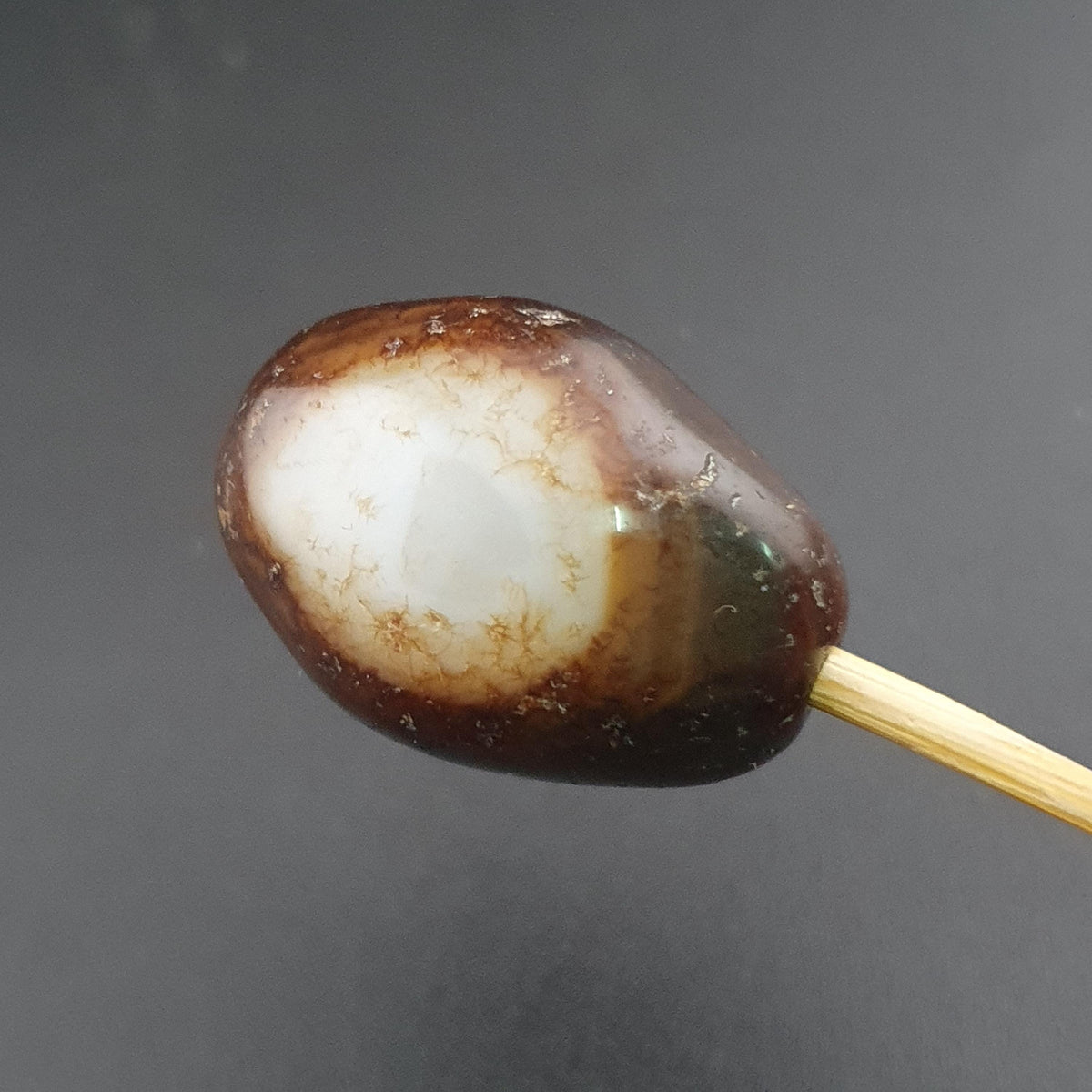 Vintage Natural Eyes Suliemani Agate Bead 27.3mm x 19.3mm