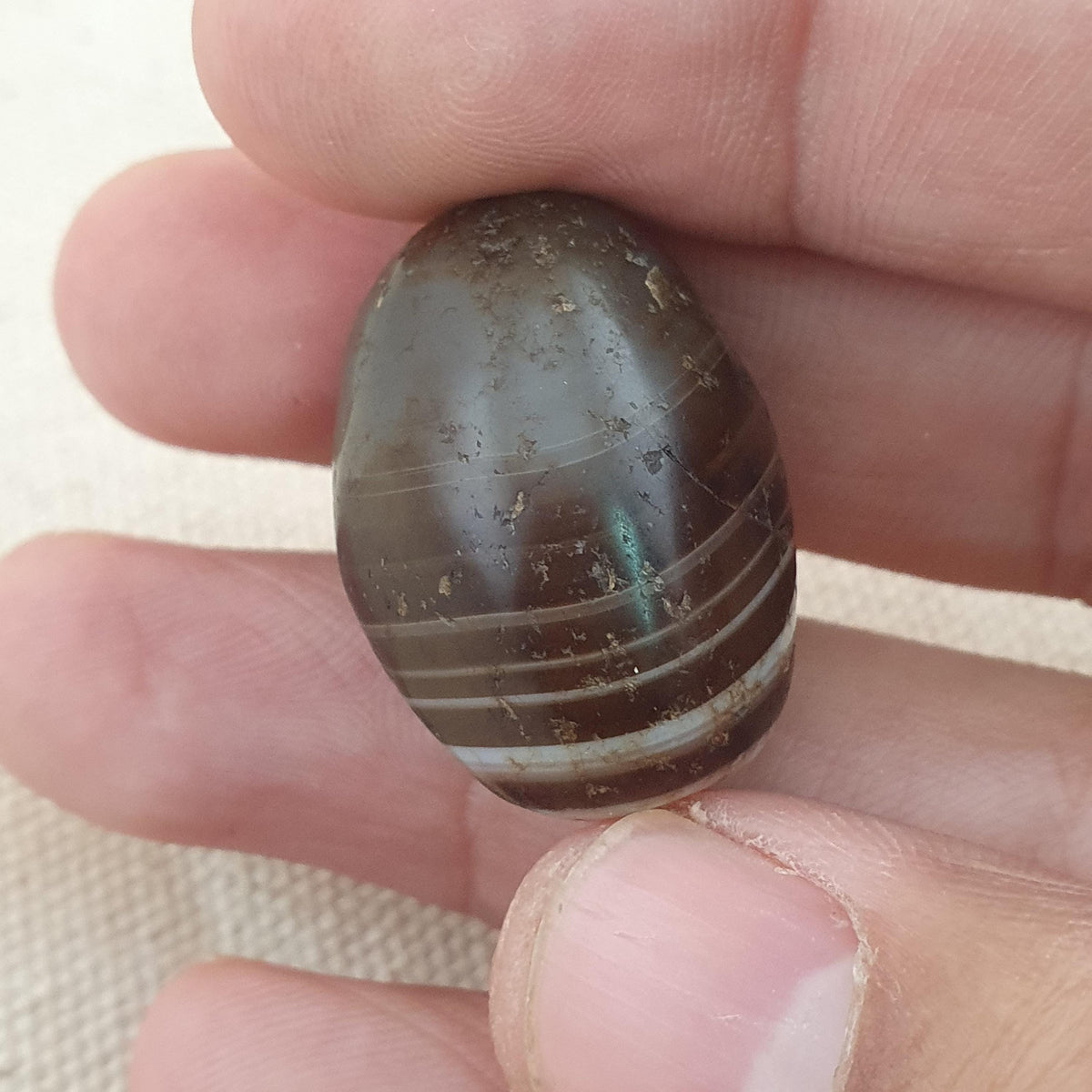 Vintage Natur Auge Suliemani Achat Perlen Amulett
