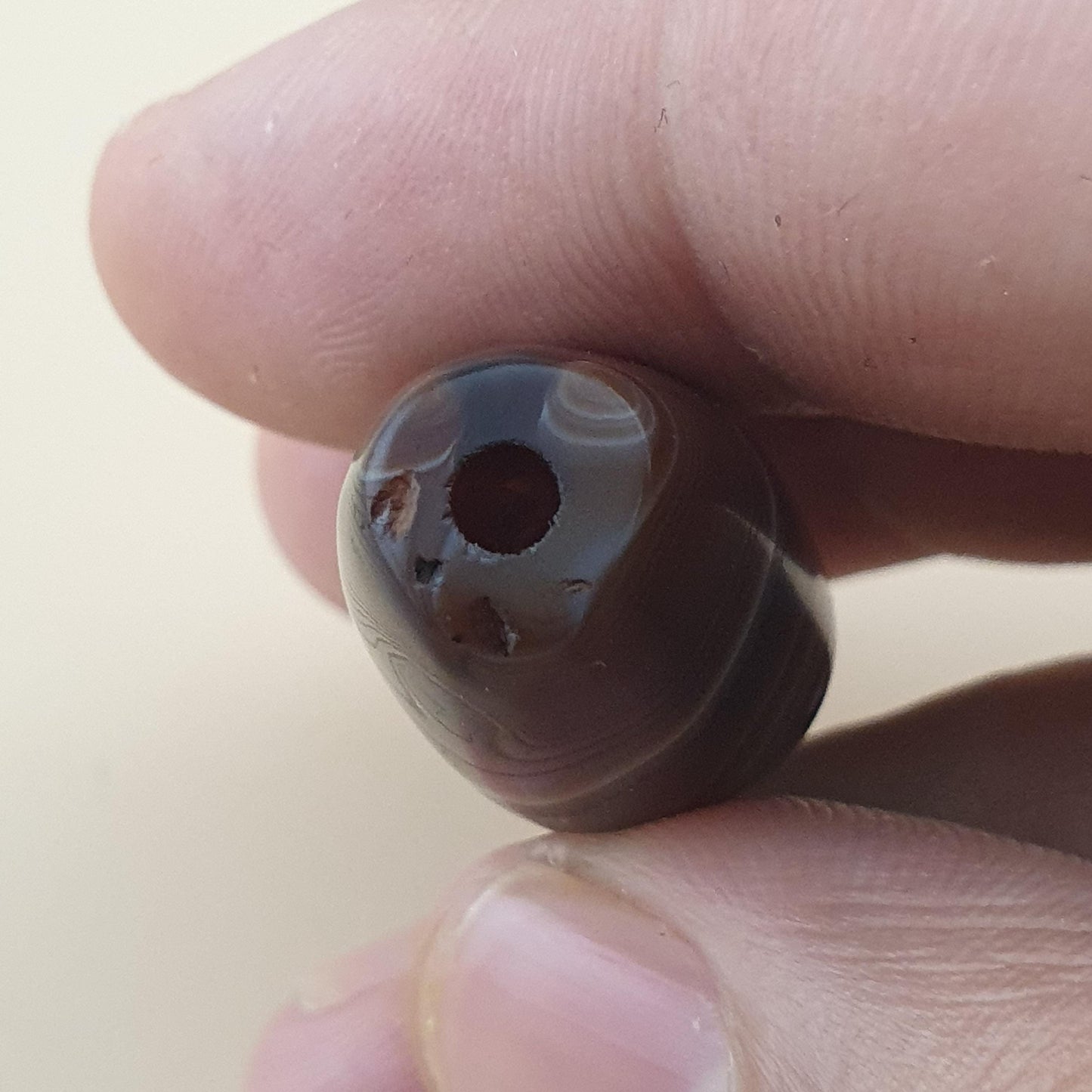 Vintage Yemeni Suliemani Natural Eye Agate Bead Amulet