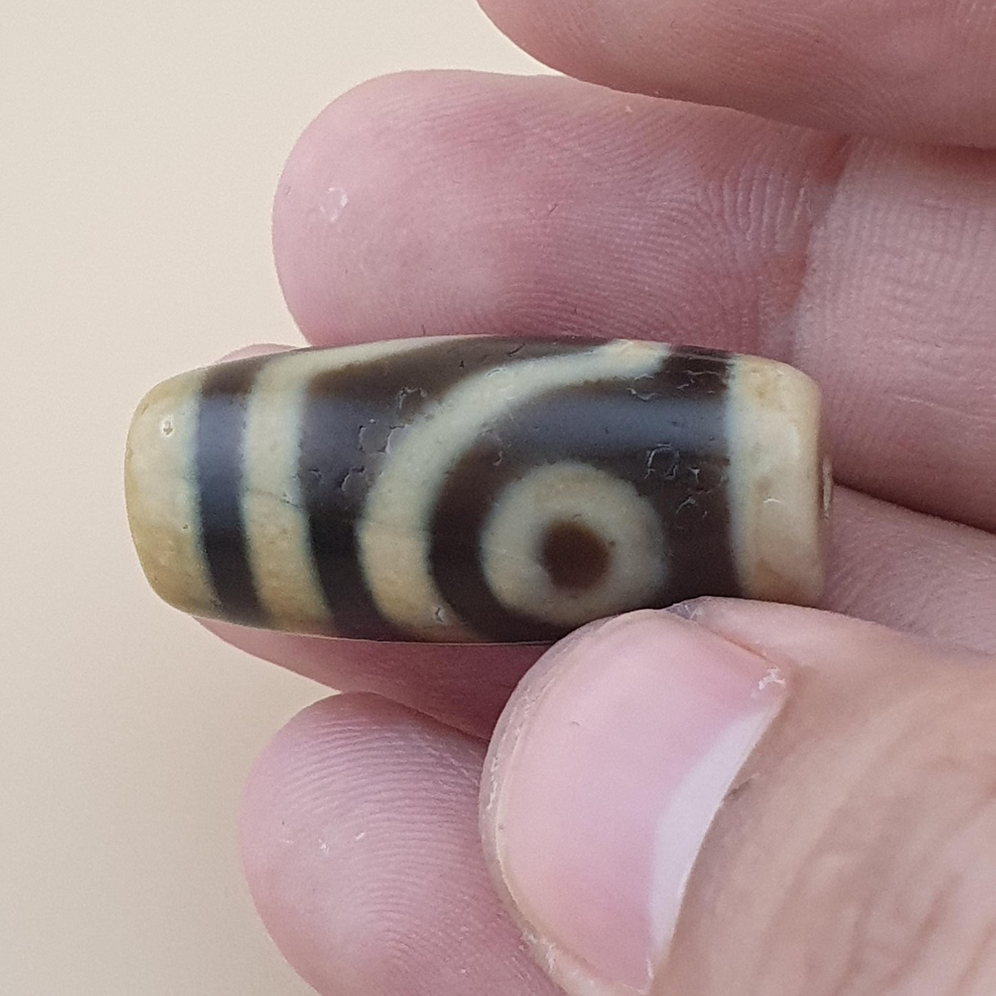 Vintage Himalayan Tibetan 2 Eyes Agate Dzi Bead Amulet