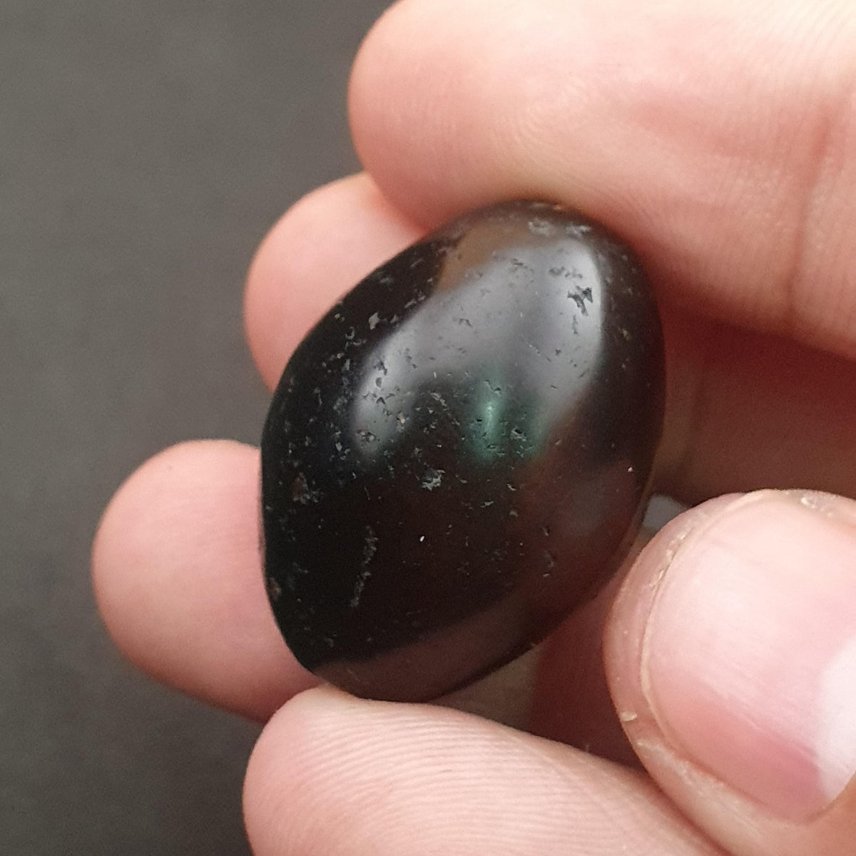 Rare Perle Amulette en Agate Naturelle de Suliemani Vintage